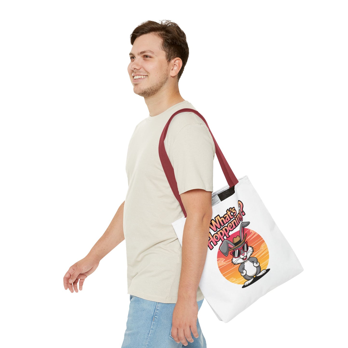 Bunny Tote Bag - 'What's Hoppening'