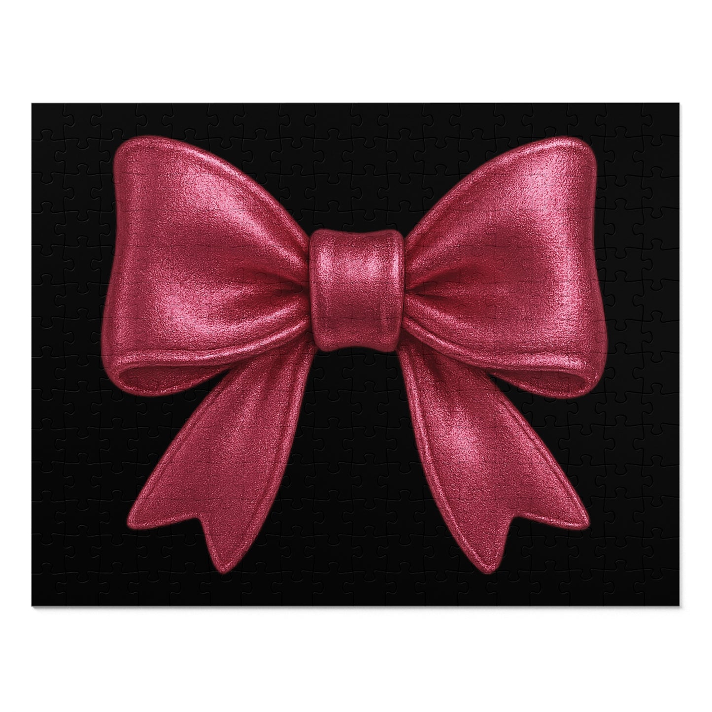 Pink Bow Jigsaw Puzzle – Elegant Aesthetic Puzzle with Gift Tin | Cute Girly Puzzle Gift for Her, Game Night, or Decor