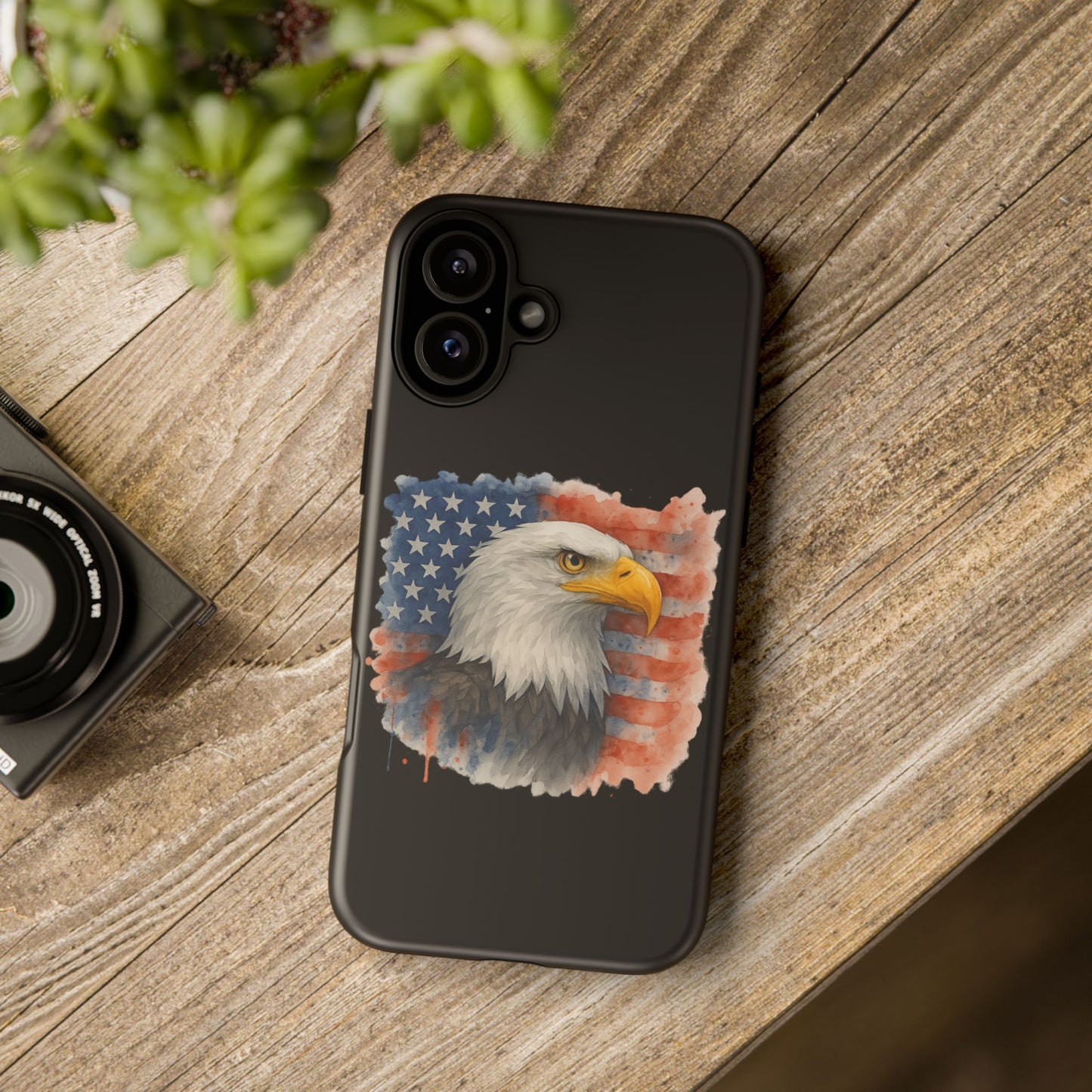 Patriotic Eagle Phone Case for iPhone - Tough Cases with American Flag Design 4th of July Case Memorial Day Veteran's Day