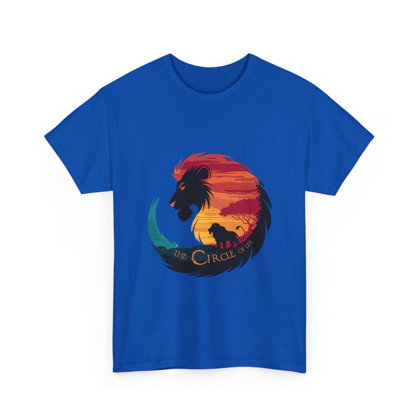 The Circle of Life Lion Shirt – Sunset Safari Wildlife Graphic Tee – Inspirational Nature T-Shirt for Animal Lovers & Adventure Fans