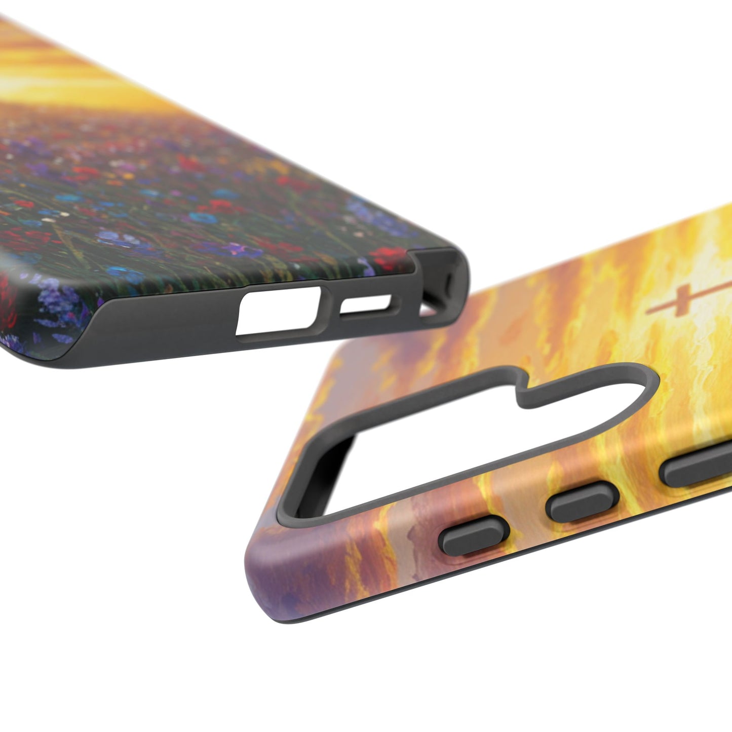 Samsung Phone Case - Monet Style Cross Christian Phone Case Spiritual Case Inspirational Samsung Case