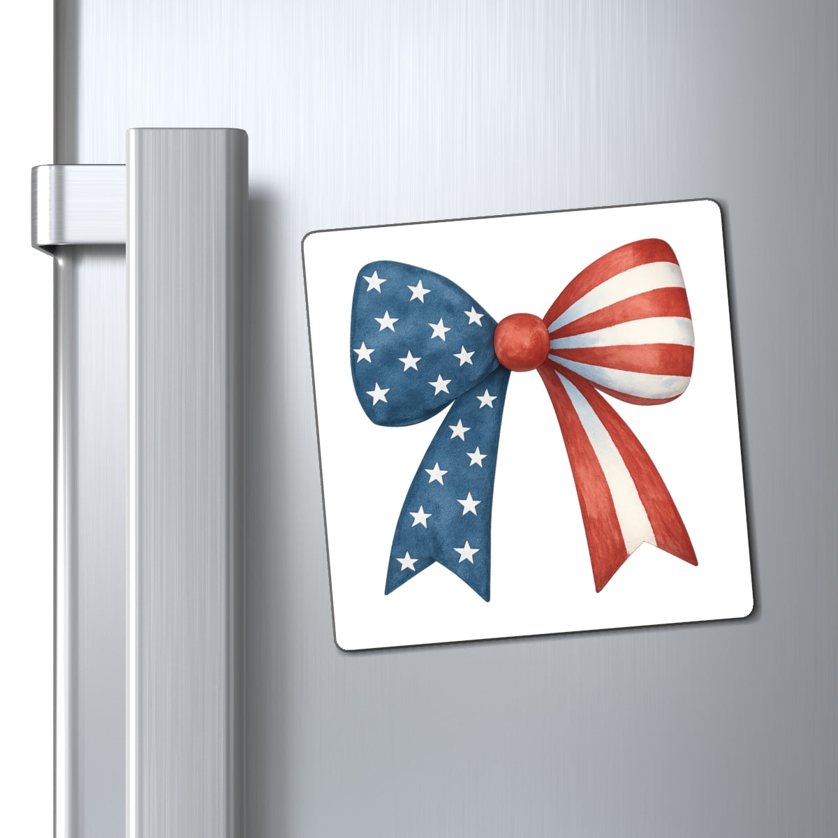 Patriotic Bow Magnet | 4th of July Fridge Magnet | American Flag Magnet | USA Stars Stripes Decor | Red White Blue Magnet | July 4th Gift