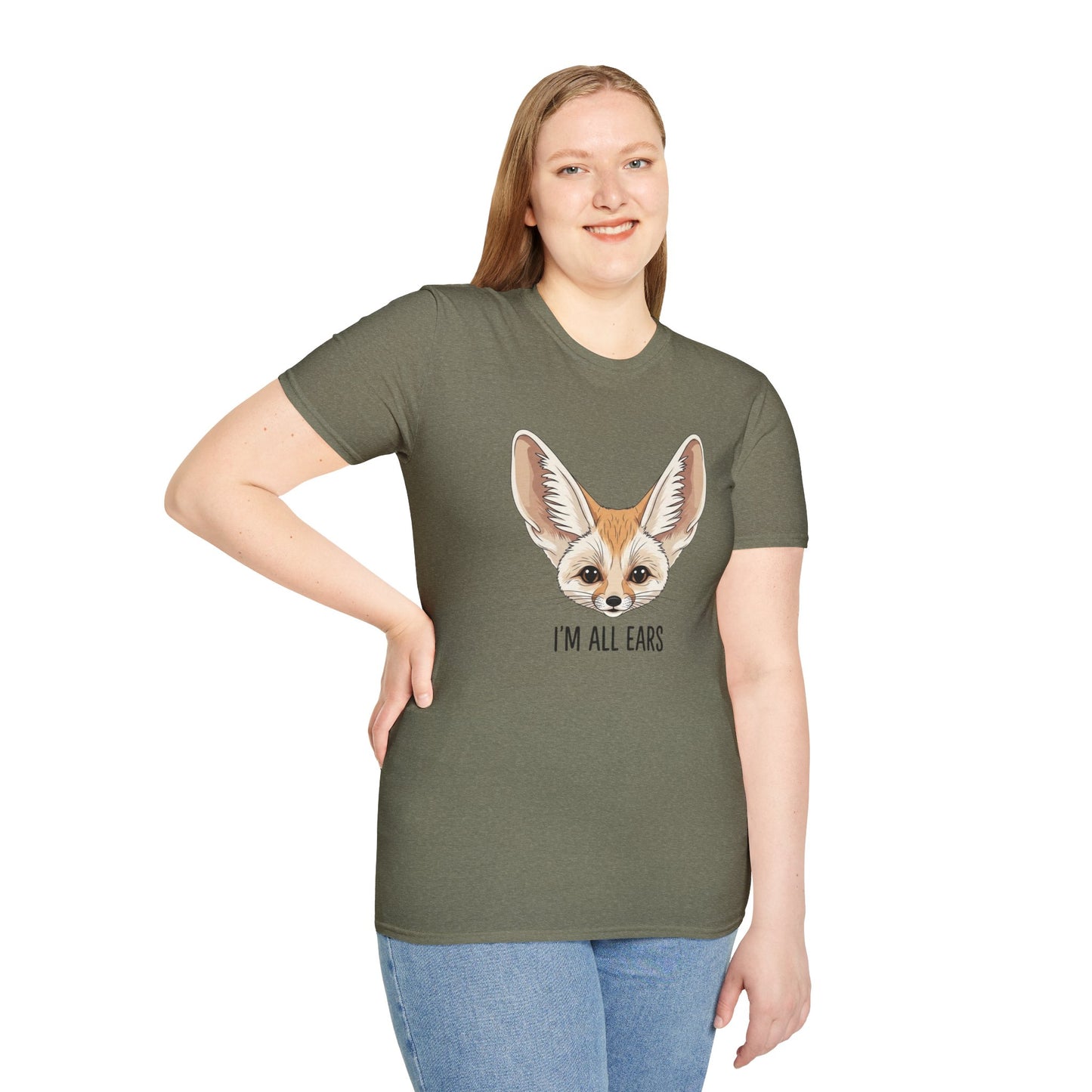 Fennec Fox Funny T-Shirt | I’m All Ears Animal Tee | Cute Pet Tee for Women Men | Unique Gift | Trending Animal Motif Shirt