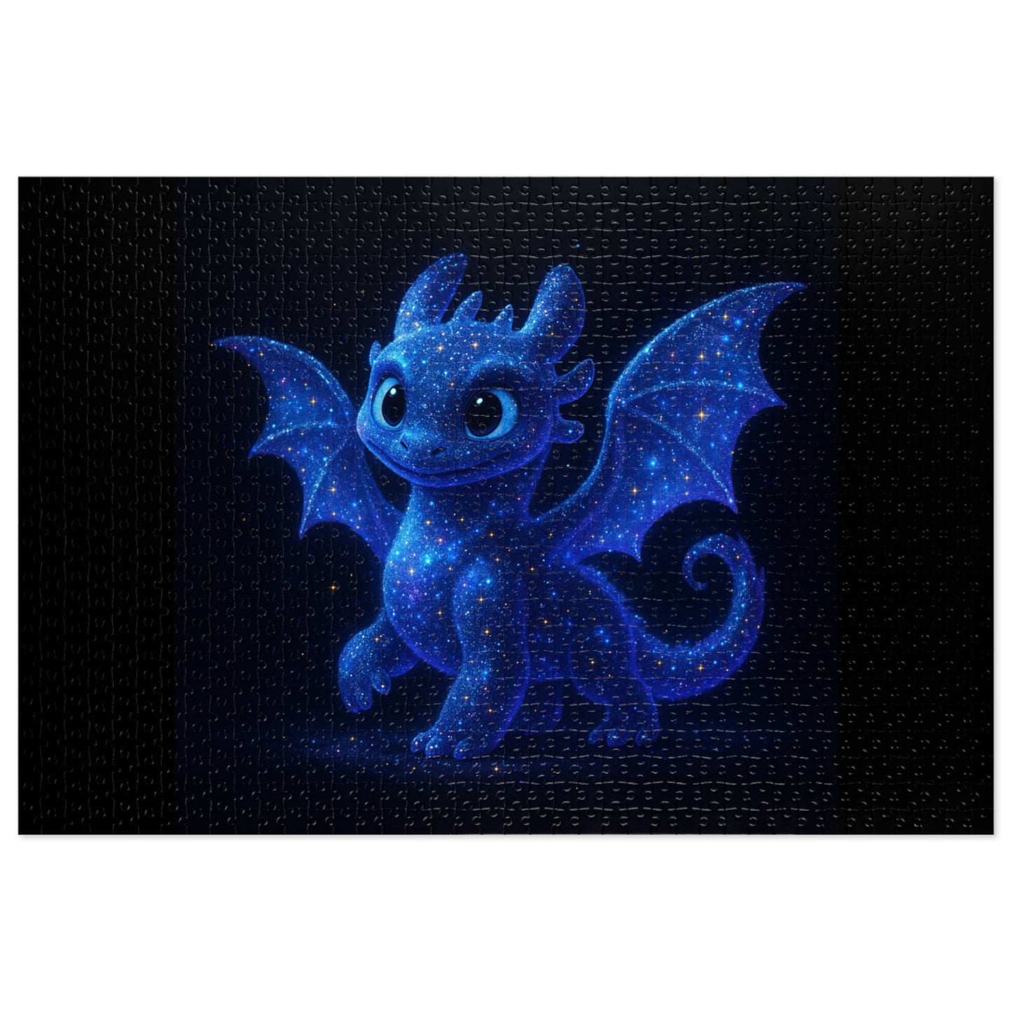 Galaxy Dragon Jigsaw Puzzle - Cute Fantasy Night Sky Puzzle Gift for Kids & Adults - Starry Sky Dragon Puzzle - Whimsical Game