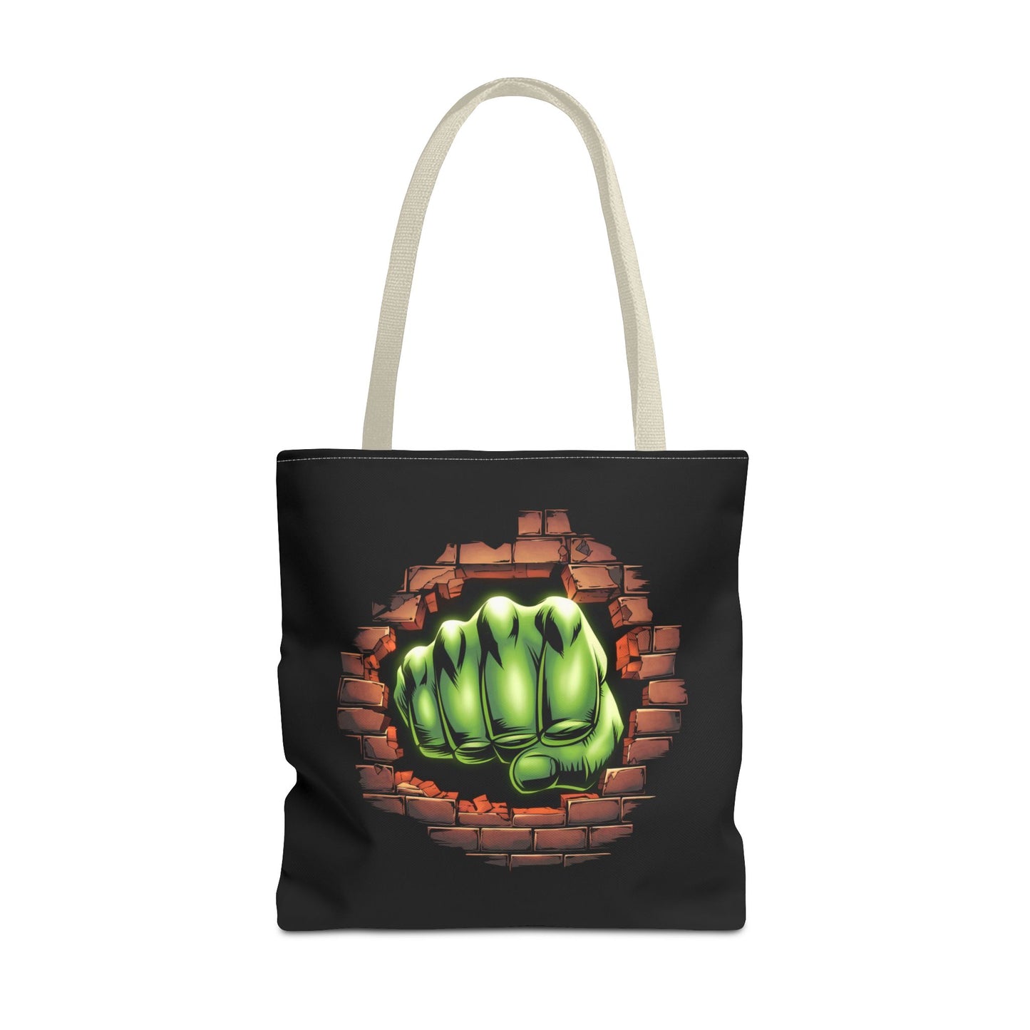 Green Fist Tote Bag, Comic Book Bag, Geeky Gift, Tote for Geeks, Reusable Bag