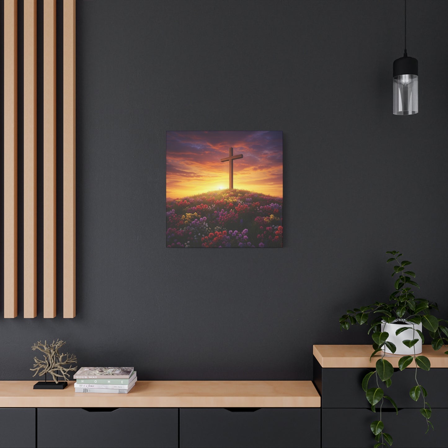 Canvas Cross Art Christian Canvas Cross Decor Religious Art Spiritual Painting Unique Decor Gift for Christian