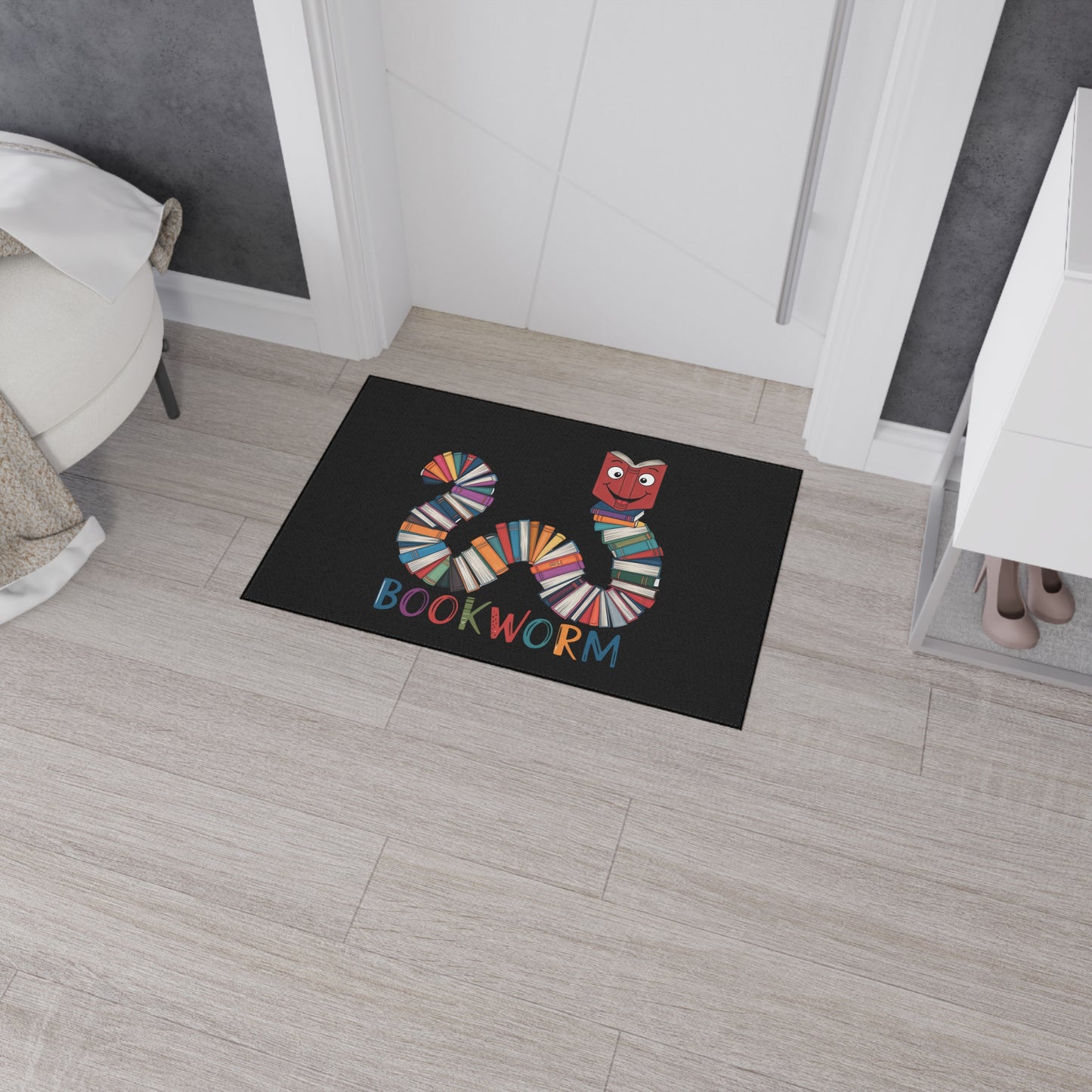 Floor Mat - Bookworm Design