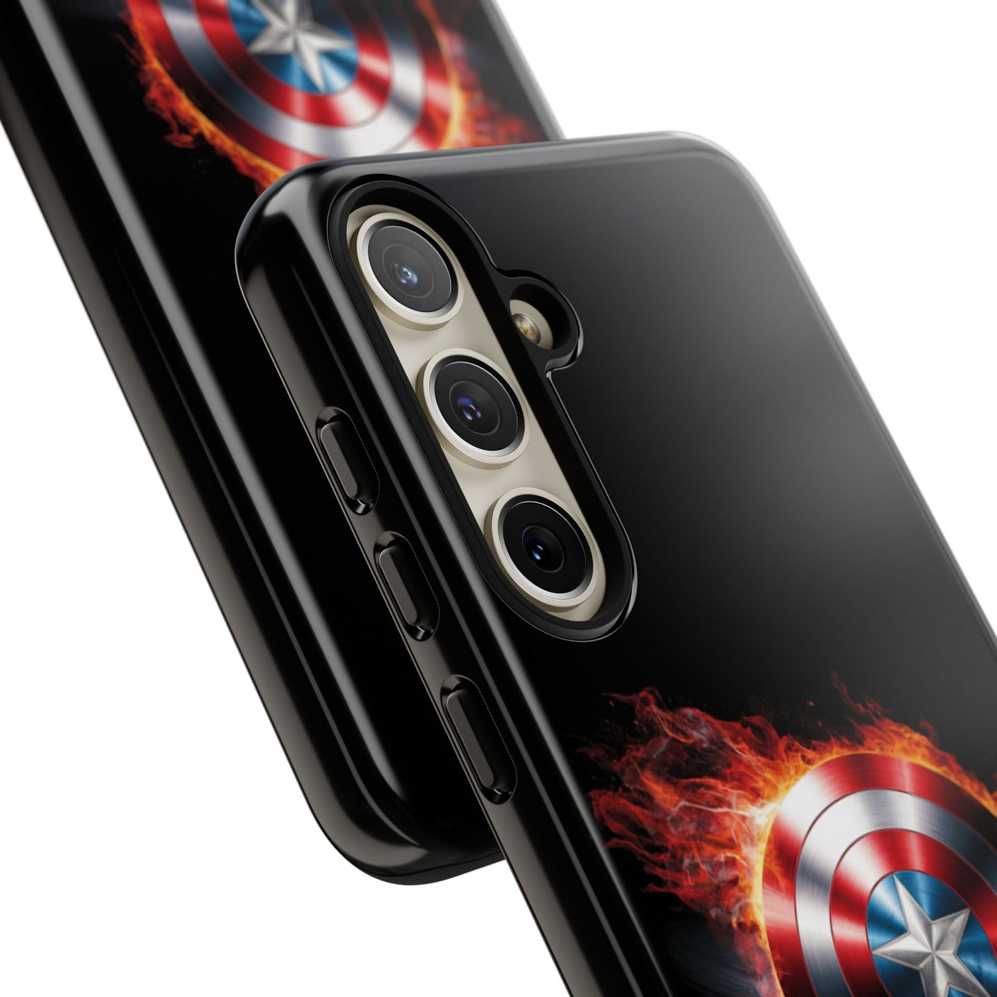Captain America Shield in Flames Samsung Galaxy Tough Case