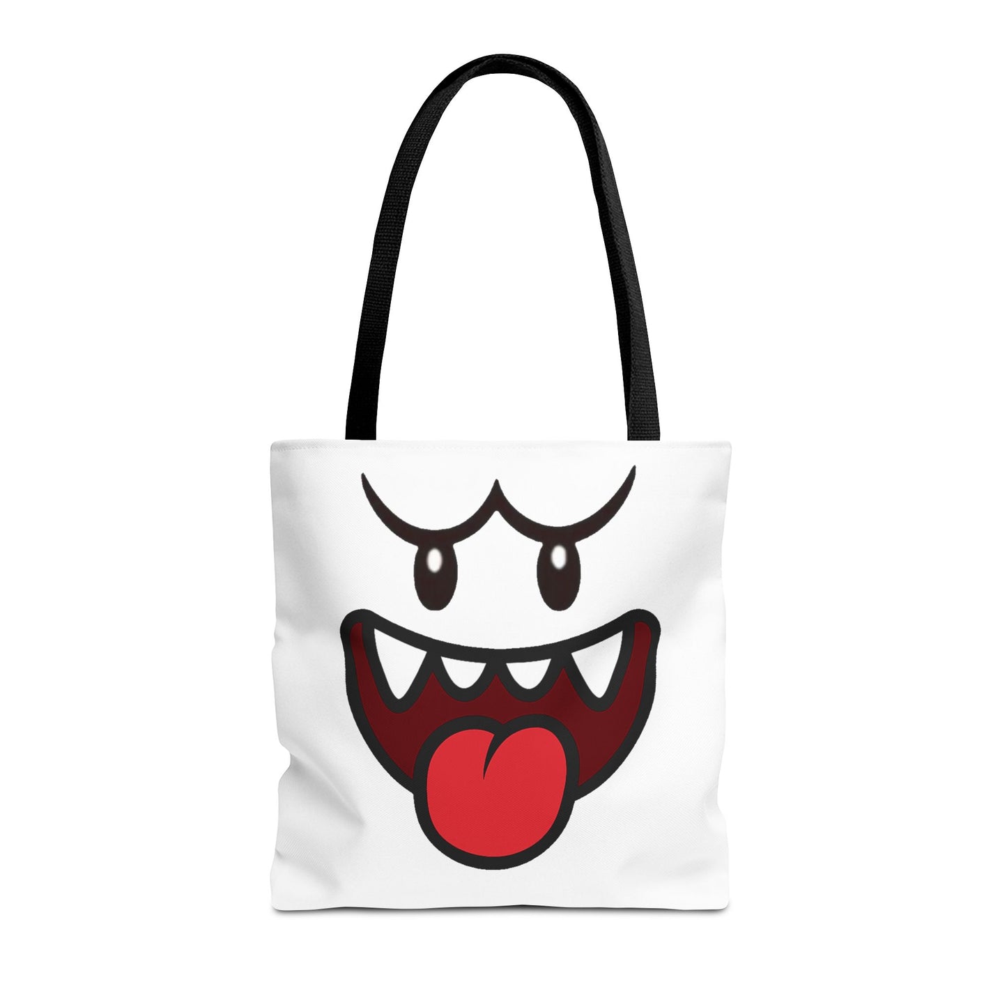 Funny Ghost Face Tote Bag, Spooky Halloween Shopping Bag, Creepy Cute Gamer Tote, Novelty Reusable Canvas Bag, Horror Themed Trick or Treat Bag