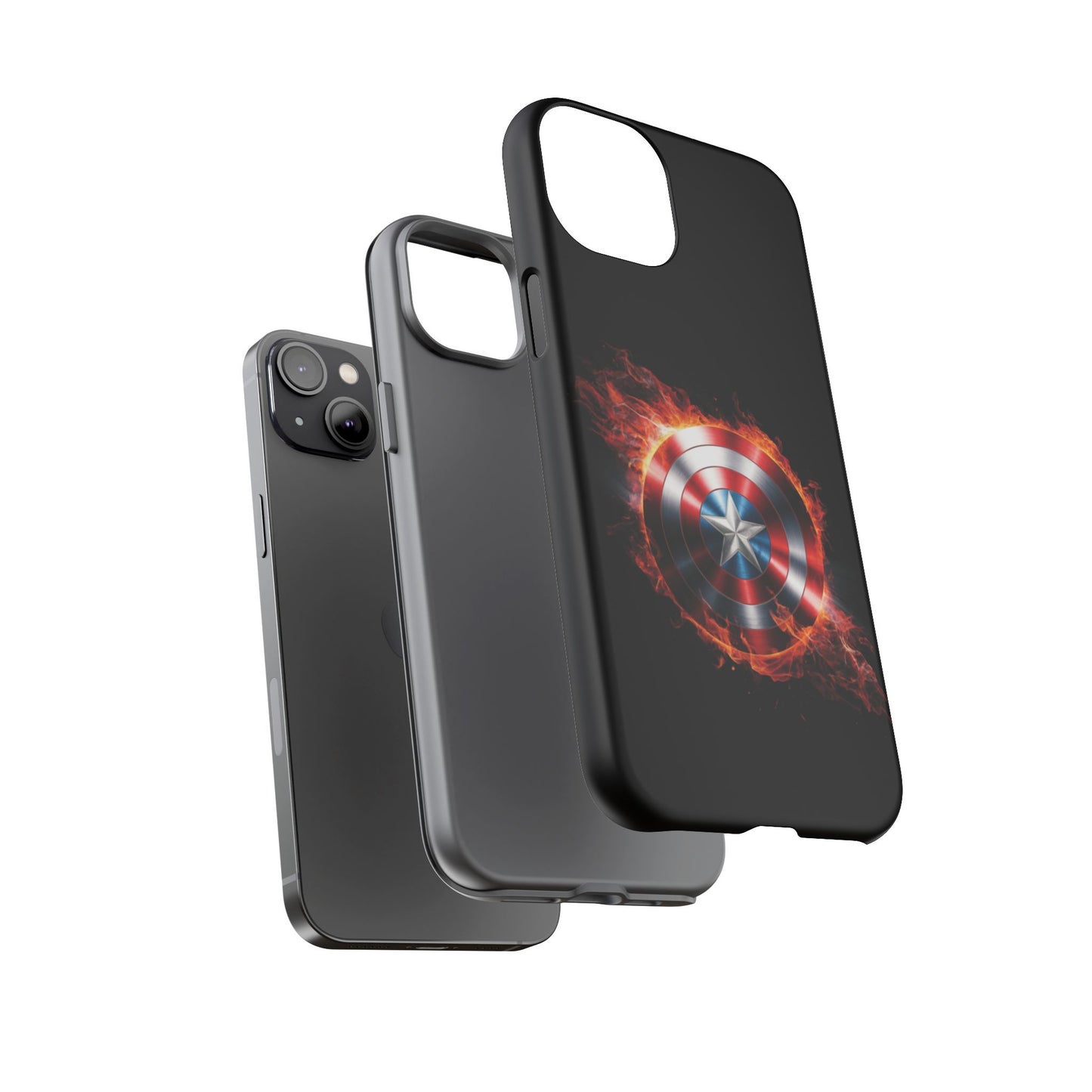 iPhone Case - Captain America Shield in Flames