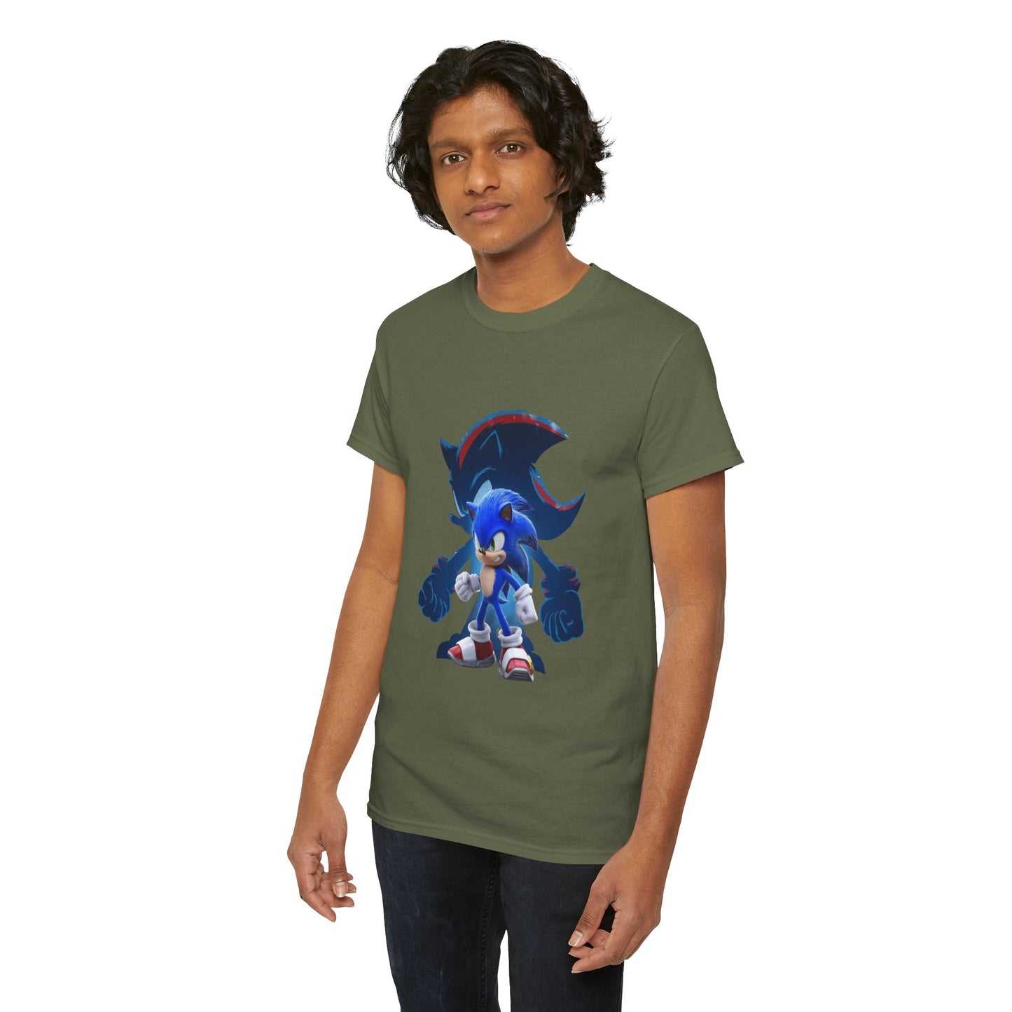 Blue Speed Hero Graphic Tee | Retro Gaming Legend T-Shirt | Fan Inspired Gamer Apparel | Cool Vintage Style Unisex Shirt for Adults & Teens