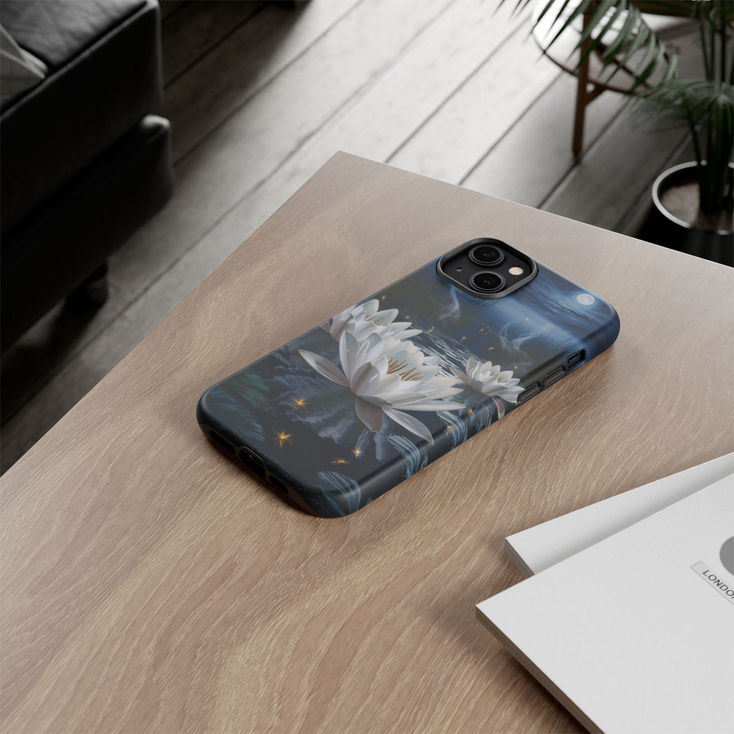iPhone Case - Water Lilies Moonlight Design