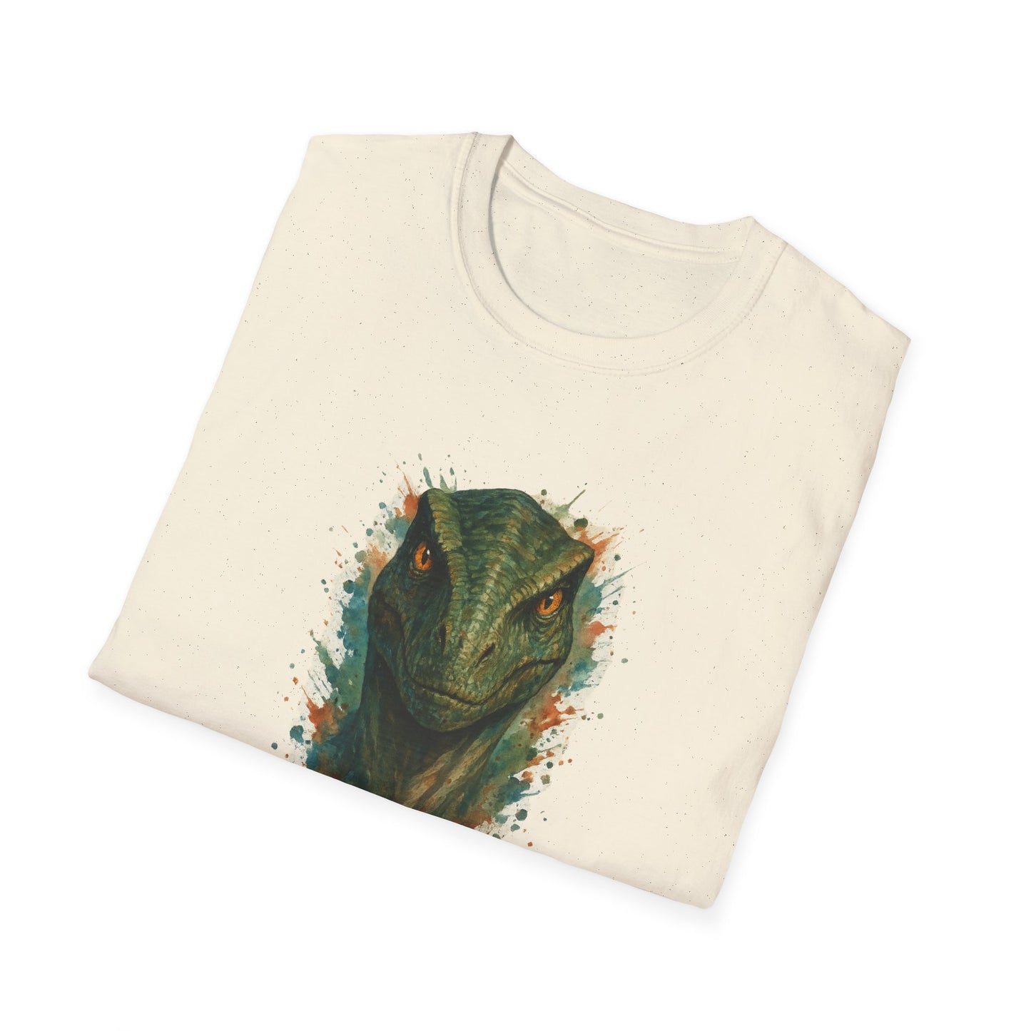 Watercolor Velociraptor T-Shirt | Dinosaur Lover Gift | Artistic Paleo Tee - Unique Dino Art Tee for Men Women Jurassic Apparel