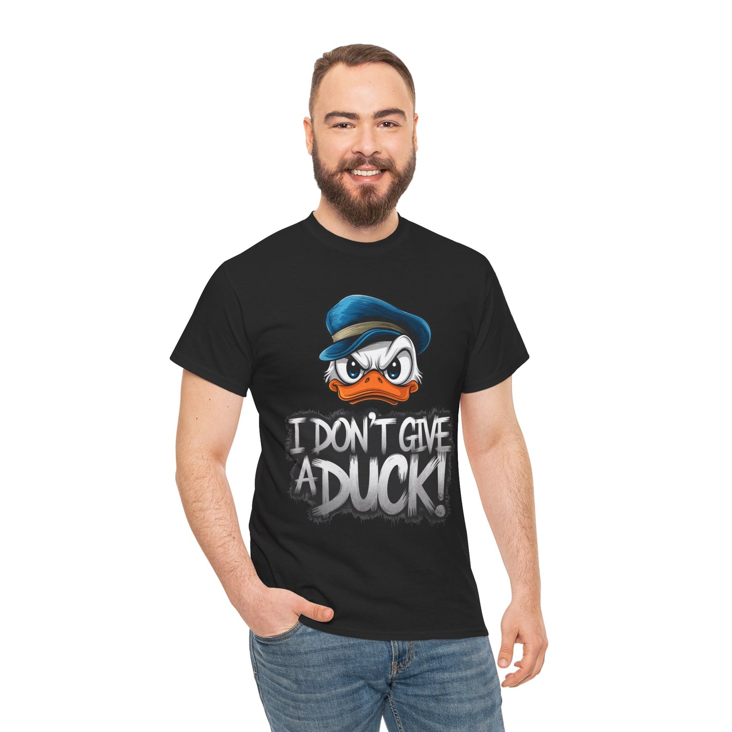 I Don’t Give a Duck Shirt – Funny Grumpy Duck Tee – Sarcastic Animal Graphic Shirt – Unisex Gift for Duck Lovers & Meme Fans