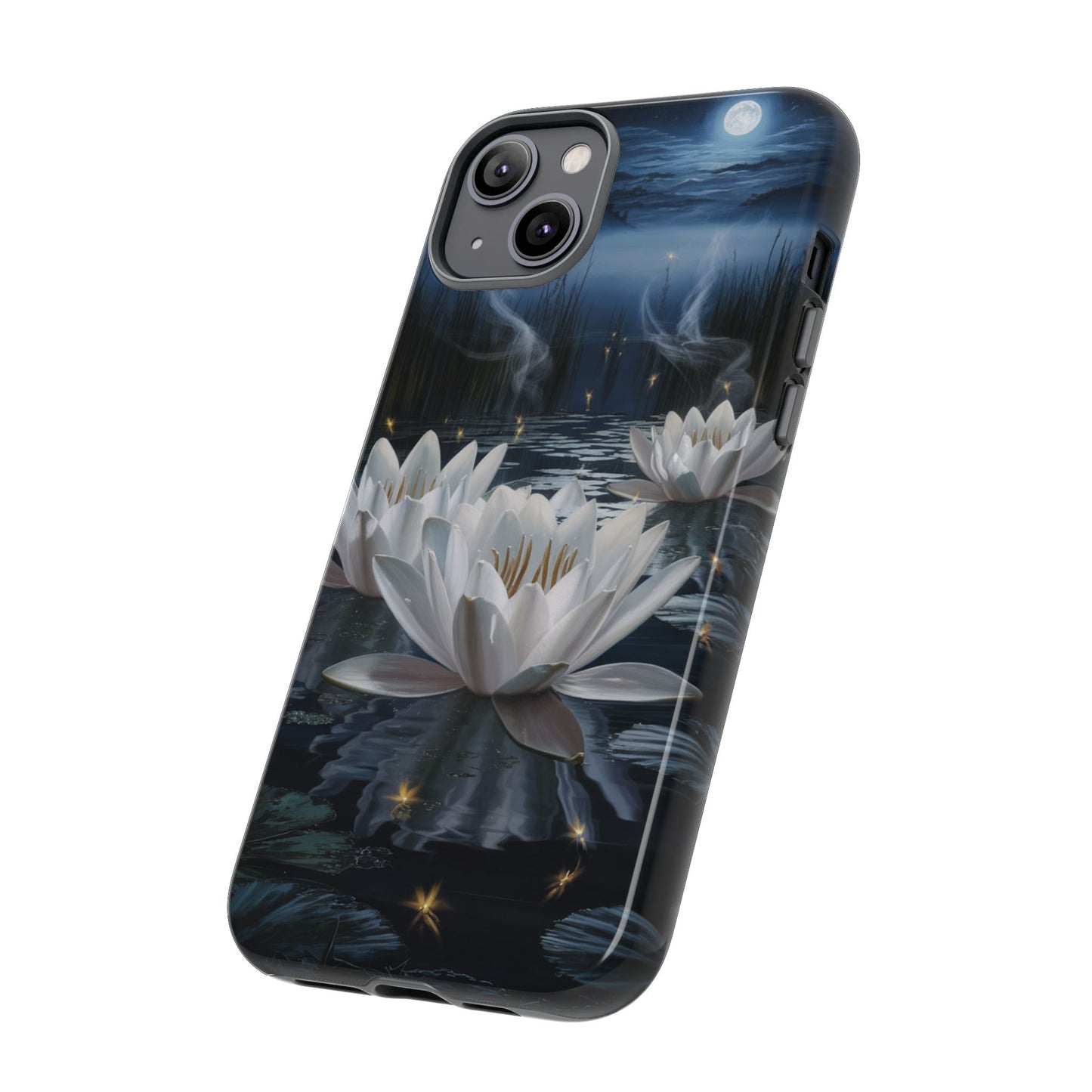 iPhone Case - Water Lilies Moonlight Design