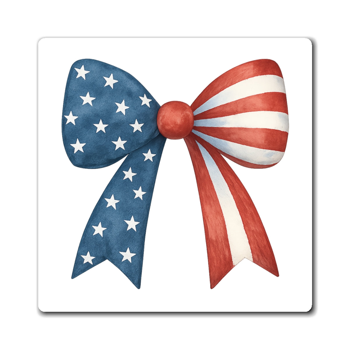 Patriotic Bow Magnet | 4th of July Fridge Magnet | American Flag Magnet | USA Stars Stripes Decor | Red White Blue Magnet | July 4th Gift