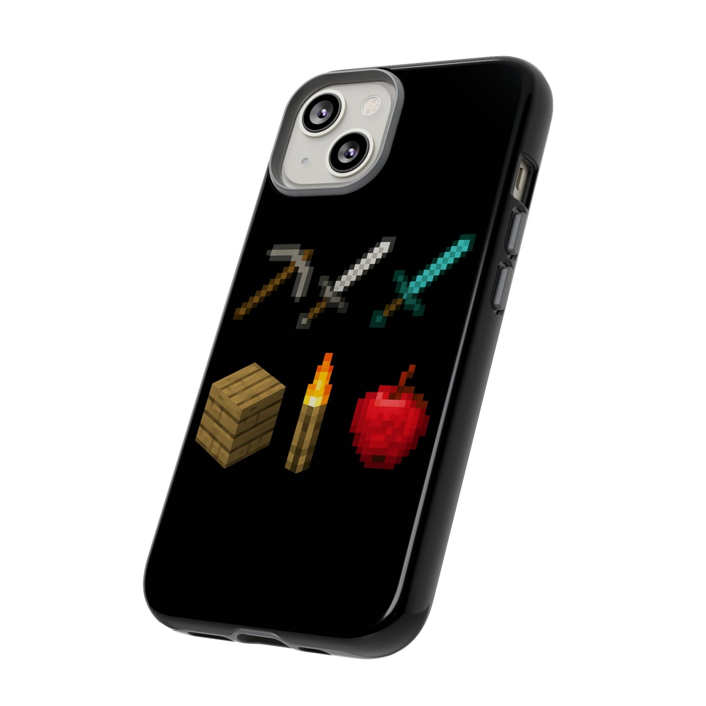 Pixel Art iPhone Case - Gaming-Inspired Tough Case for Gamers inspired by Minecraft Phone Case