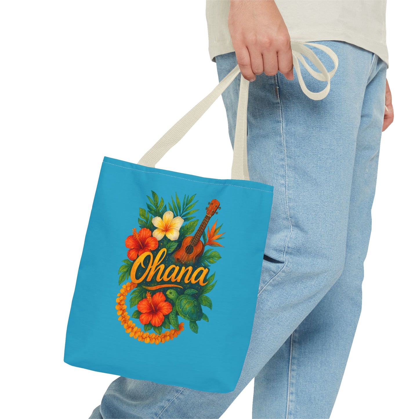 Hawaiian Ohana Tote Bag | Tropical Reusable Beach Bag | Aloha Gift Idea | Island Vibes Bag | Summer Tote | Luau Party Favor | Coastal Bag