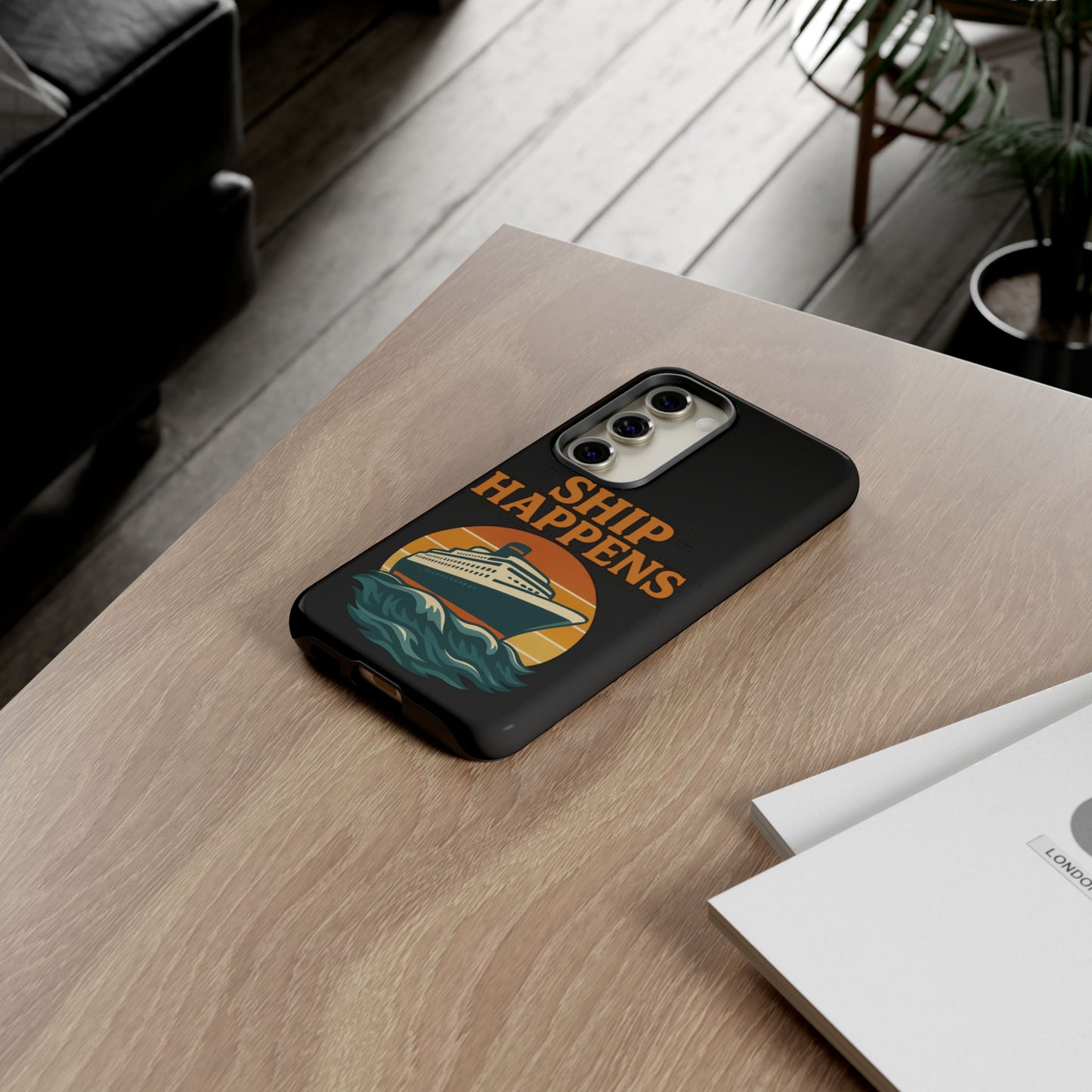 Samsung Case - Ship Happens Sunset Cruise Ship Nautical Phone Case Travel Accessory Gift for Travel Lovers Cruise Case