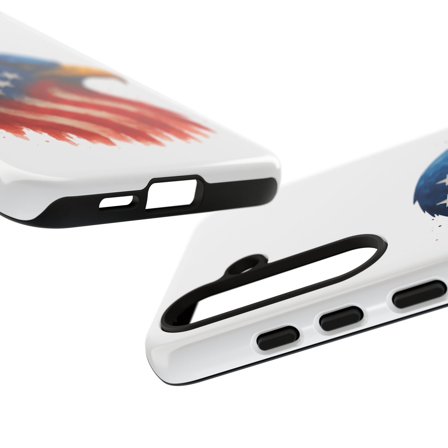 Patriotic Eagle Samsung Case - USA Flag Rugged Tough Cover, Dual-Layer Protection, Veteran and 4th of July Gift Galaxy Series