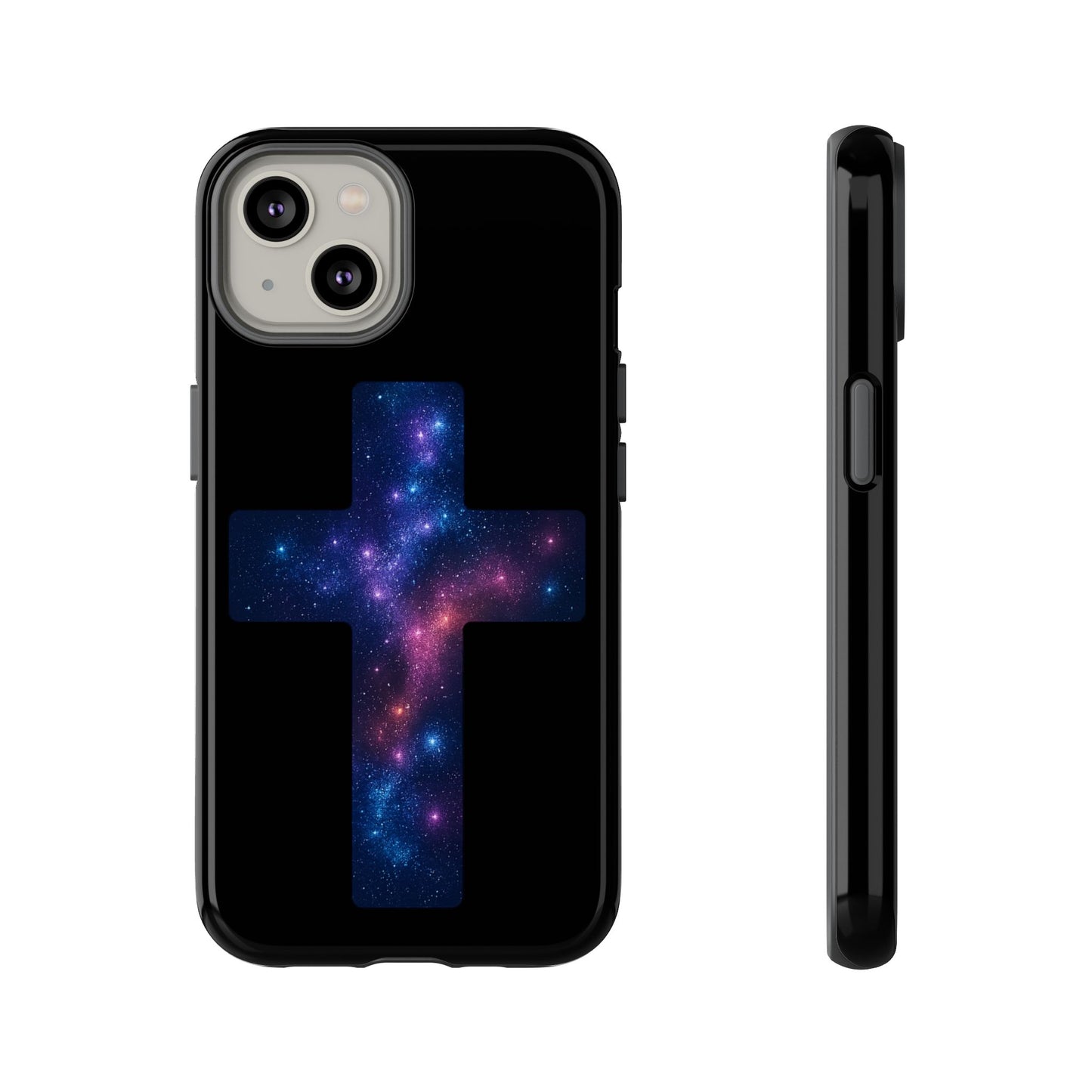 iPhone Case - Galactic Cross design Christian Phone Case Spiritual iPhone Accessory Religious Case Gift for Believers