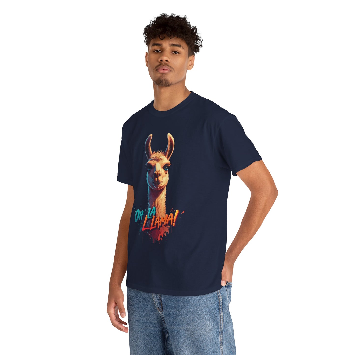 Oh la Llama Graphic Tee | Fun Llama T-Shirt, Cute Animal Lover Shirt, Llama Lover Gift, Quirky Party Tee, Trending Llama Fashion