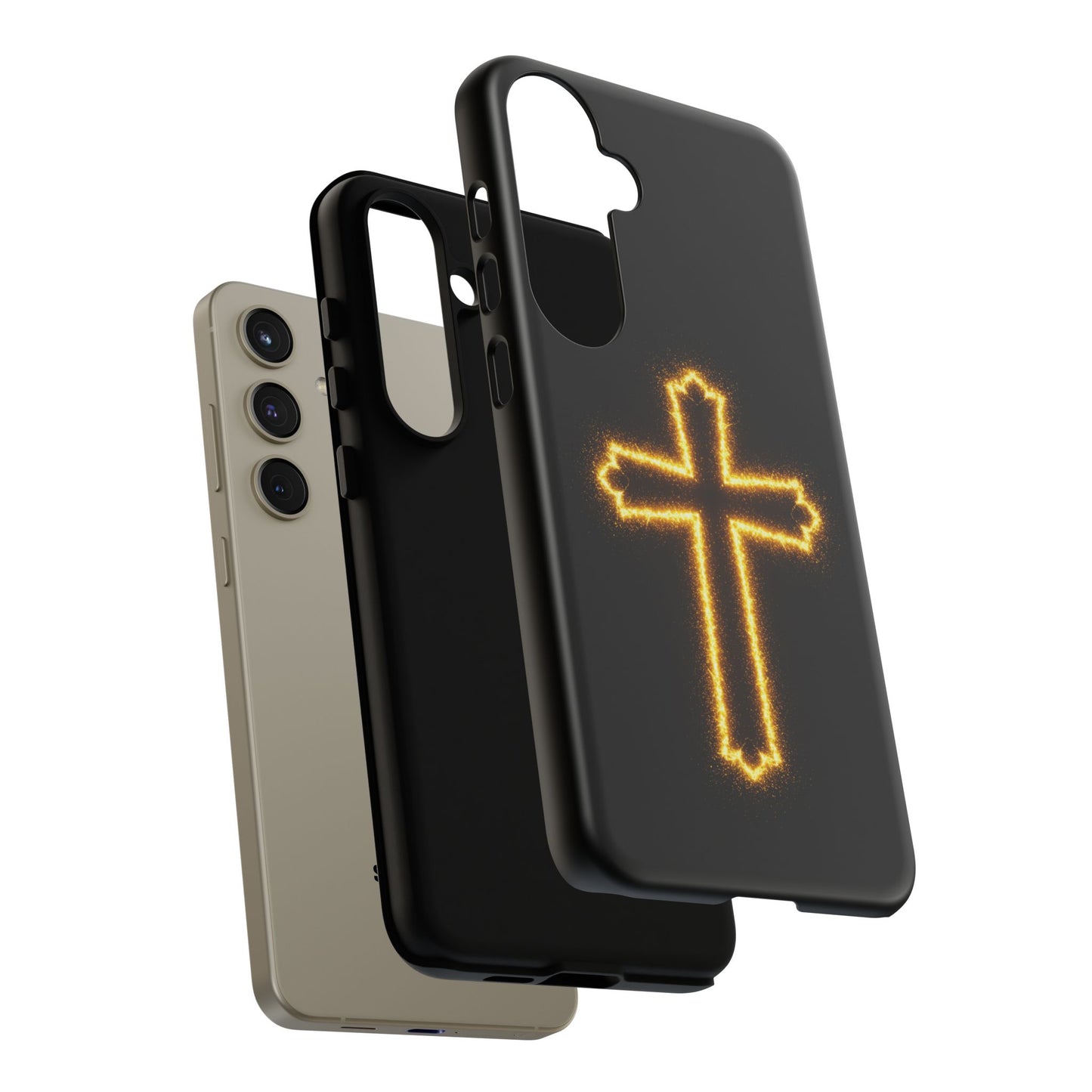 Glow-in-the-Dark Cross Samsung Phone Case - Tough Samsung Cases for Faithful Protection