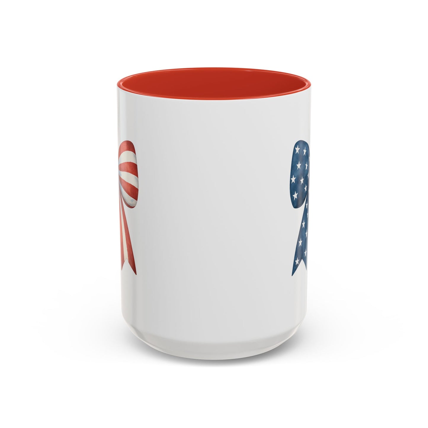 Patriotic Bow Mug | 4th of July Coffee Mug | American Flag Mug | USA Stars Stripes Cup | July 4th Gift Idea | Red White Blue Drinkware