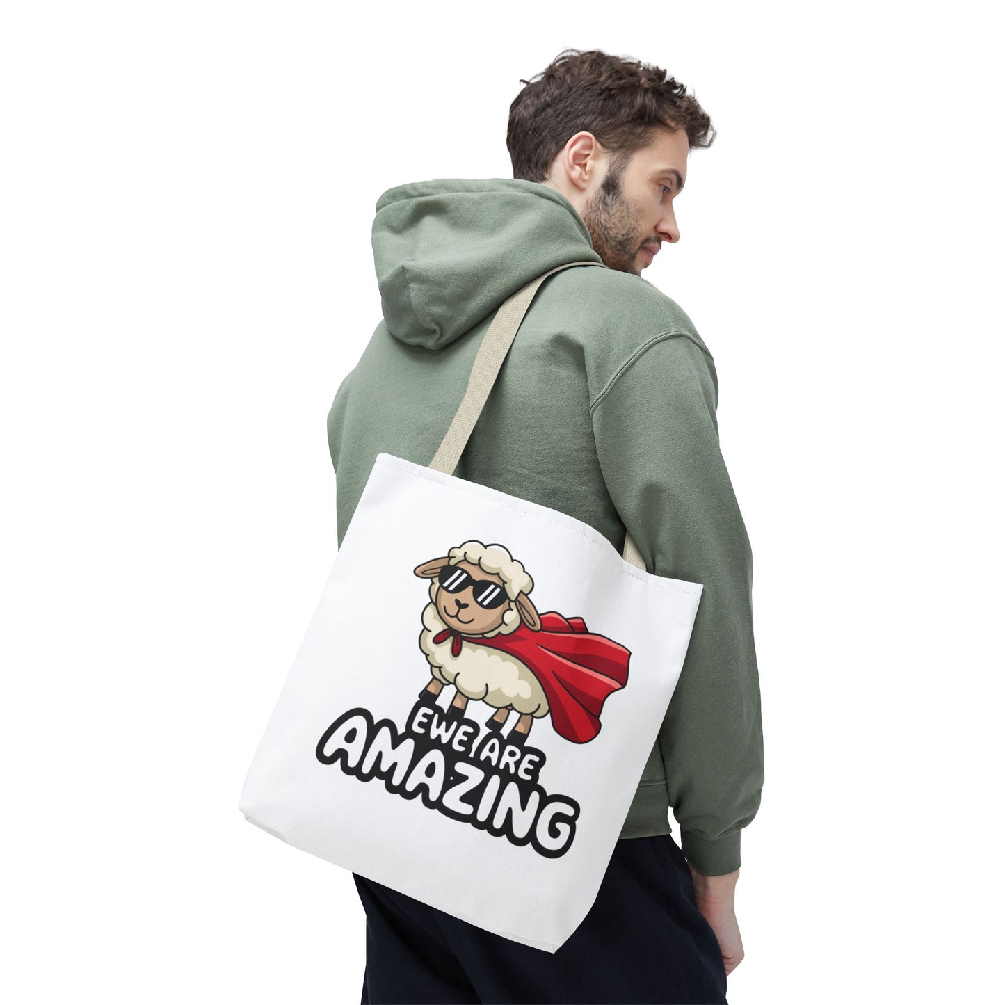 Sheep Tote Bag - Ewe Are Amazing Inspirational Bag Everyday Tote Funny Bag