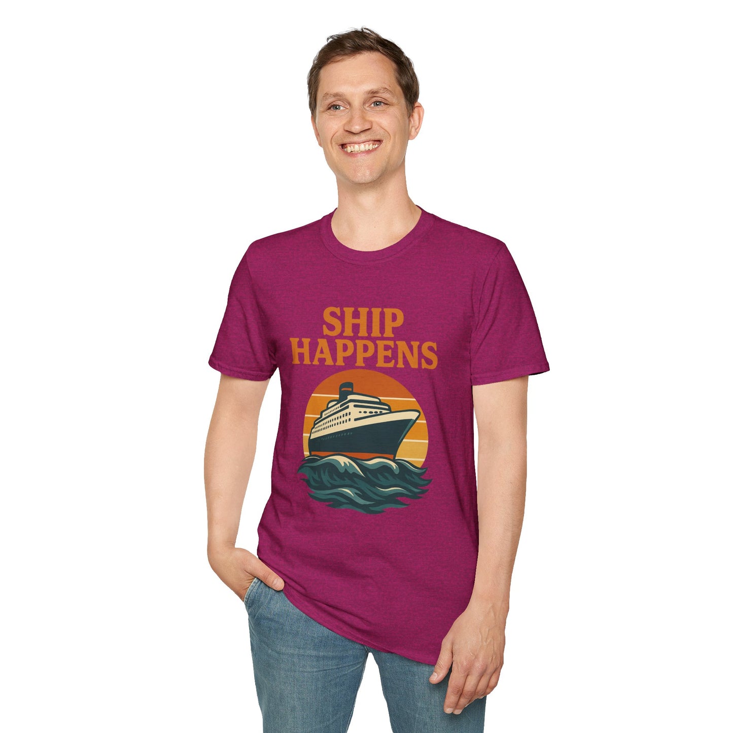 Ship Happens Tee • Funny Nautical Pun Shirt • Comfort Colors Unisex Cruise Vacation Tee • Ocean Humor • Gift for Sailors & Beach Lovers