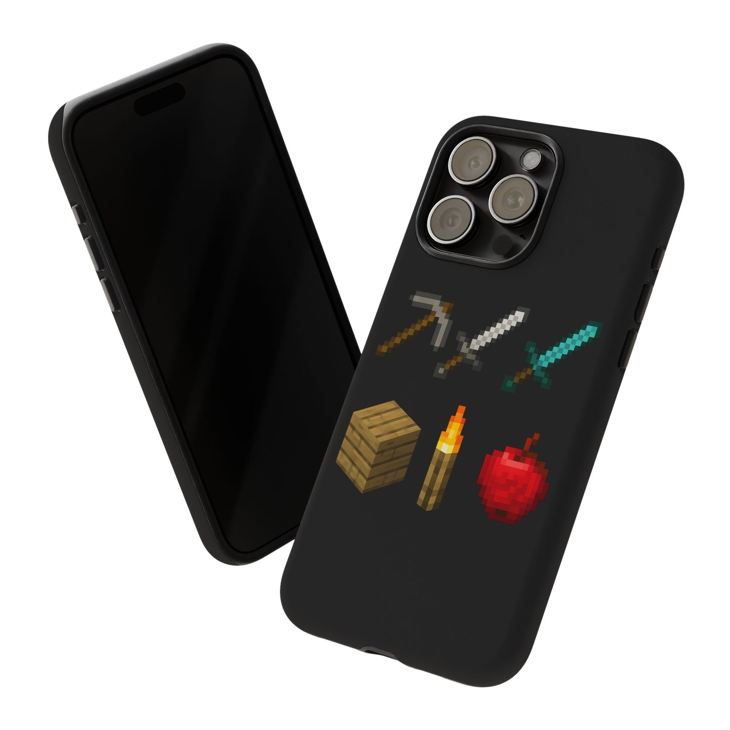 Pixel Art iPhone Case - Gaming-Inspired Tough Case for Gamers inspired by Minecraft Phone Case