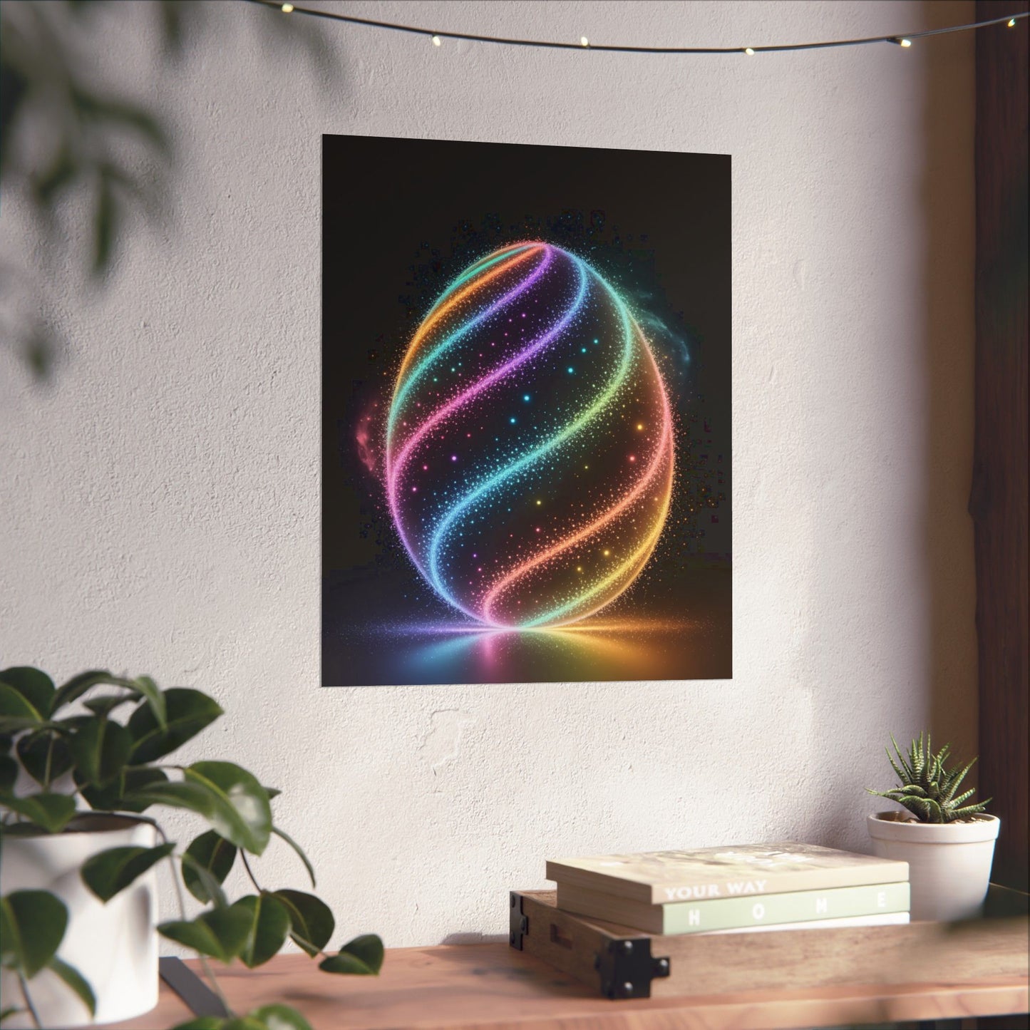 Easter Poster Bioluminescent Easter Egg Wall Art Easter Decor Easter Decoration