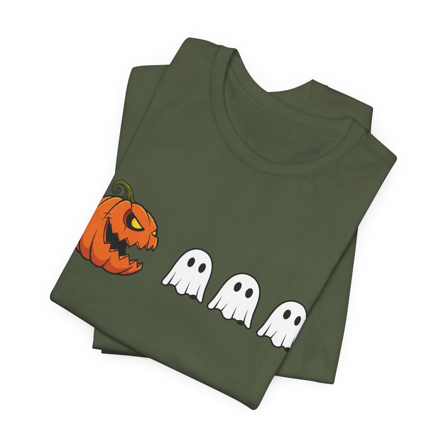 Pumpkin Pac-Man Shirt, Halloween Arcade Tee, Pumpkin Chase Ghosts Tee, Retro Gaming Halloween, Spooky Season Shirt, Vintage Game Pumpkin Top
