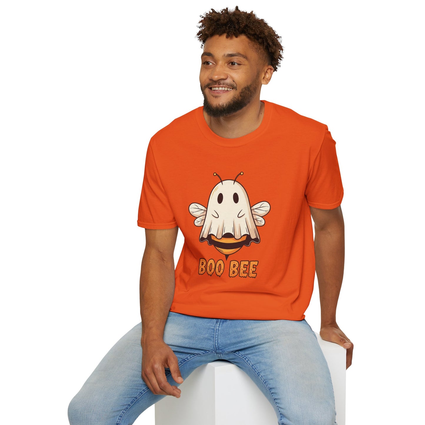 Funny Boo Bee Halloween Shirt – Cute Ghost Bee Costume Tee, Spooky Season Pun Shirt, Bee Lover Gift, Fall T-Shirt, Unisex Sizes