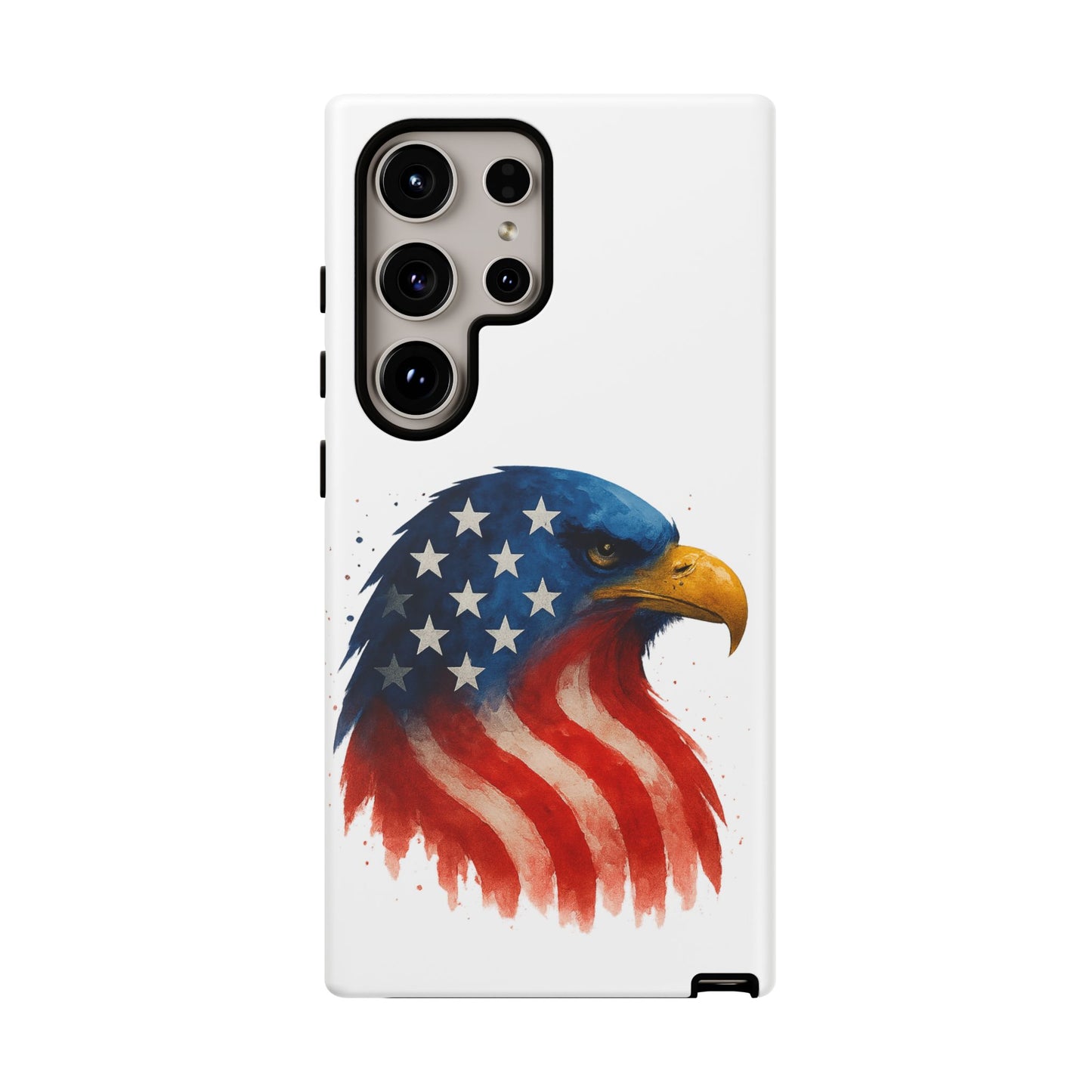 Patriotic Eagle Samsung Case - USA Flag Rugged Tough Cover, Dual-Layer Protection, Veteran and 4th of July Gift Galaxy Series