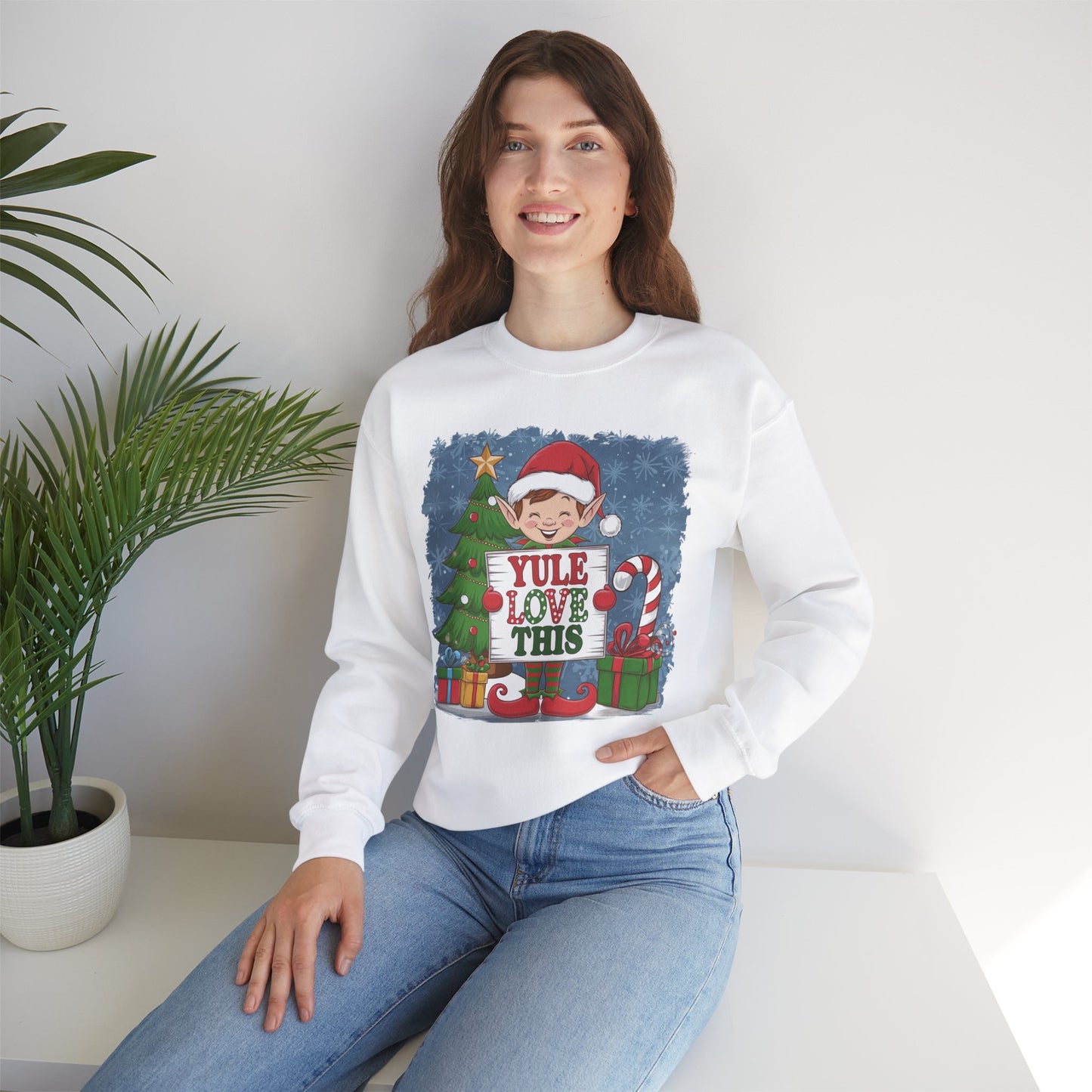 Christmas Elf Sweatshirt 'Yule Love This'