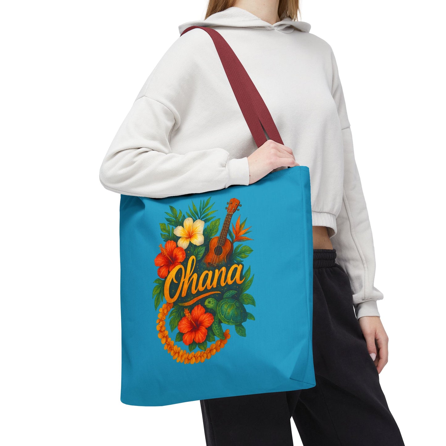Hawaiian Ohana Tote Bag | Tropical Reusable Beach Bag | Aloha Gift Idea | Island Vibes Bag | Summer Tote | Luau Party Favor | Coastal Bag