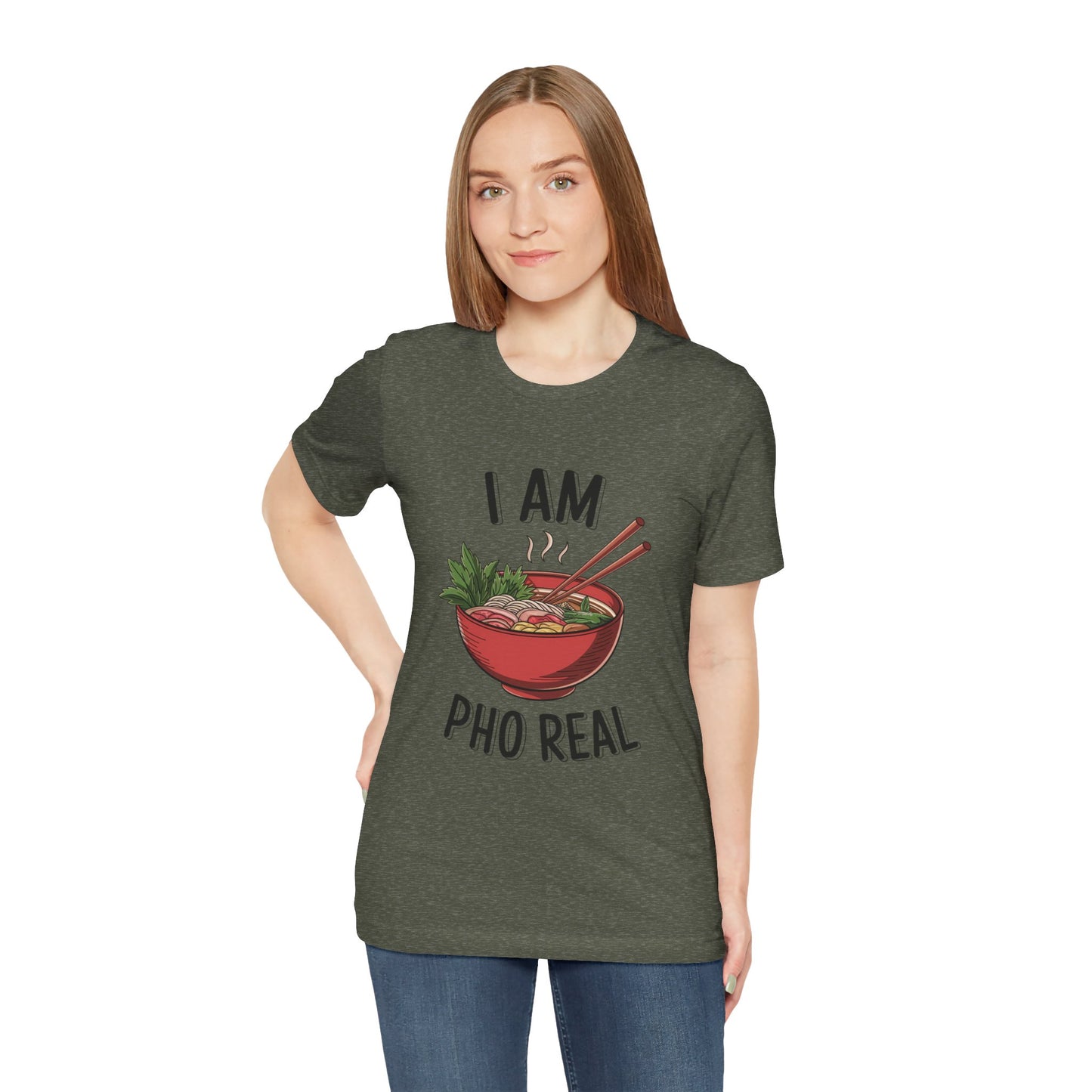 I Am Pho Real T-Shirt | Funny Pho Noodle Bowl Tee, Vietnamese Food Pun Shirt, Ramen & Noodle Lover Gift, Cute Asian Cuisine Graphic Top