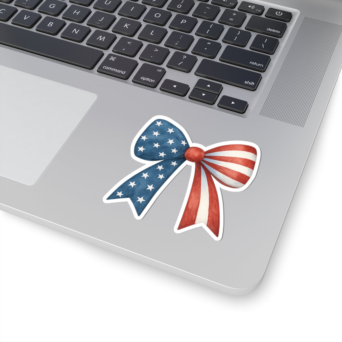 Patriotic Bow Sticker | 4th of July Sticker | American Flag Vinyl Decal | USA Stars Stripes Sticker | Laptop Water Bottle Car Decor