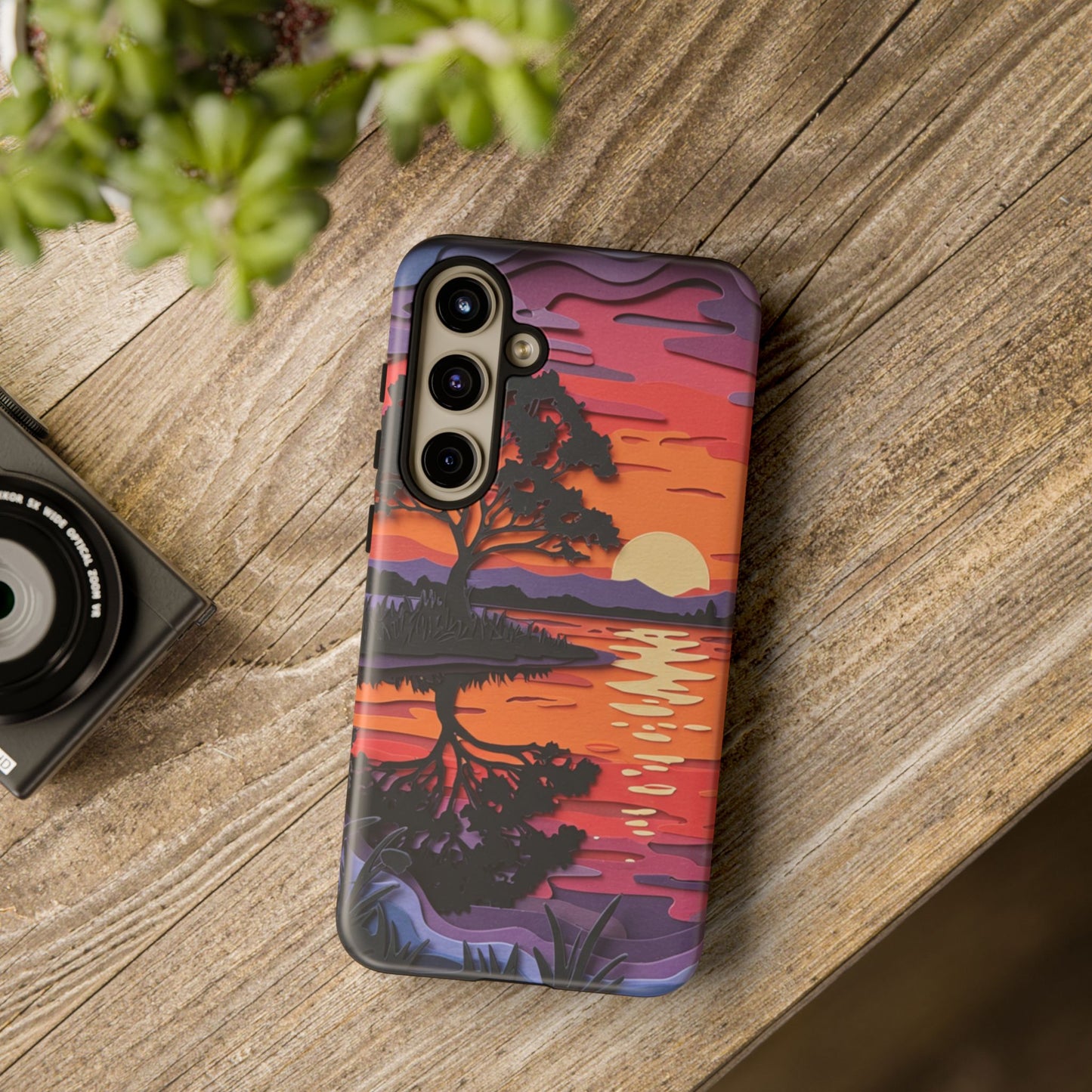 Samsung Galaxy Case - Colorful Paper Art Sunset