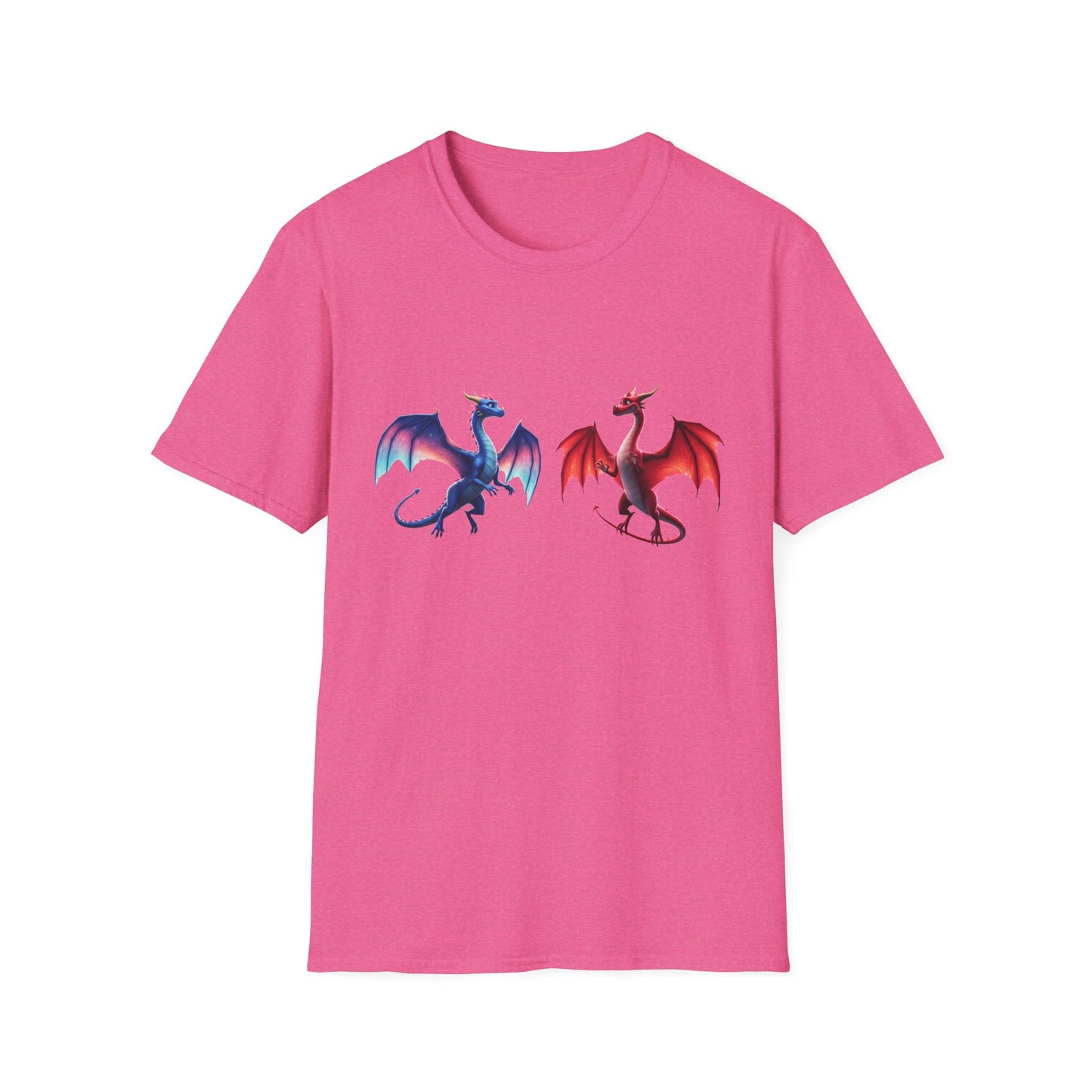 Dragon Duel Fantasy T-Shirt | Fire & Ice Dragon Graphic Tee | Unisex Gamer Shirt | DnD Gift | Cool Mythical Creature Shirt