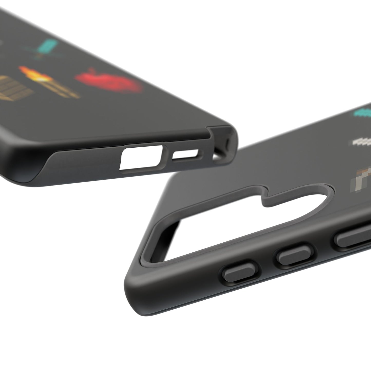 Minecraft-Inspired Tough Samsung Phone Case Pixel Art Design for Gamers Phone Accessory for Gamers