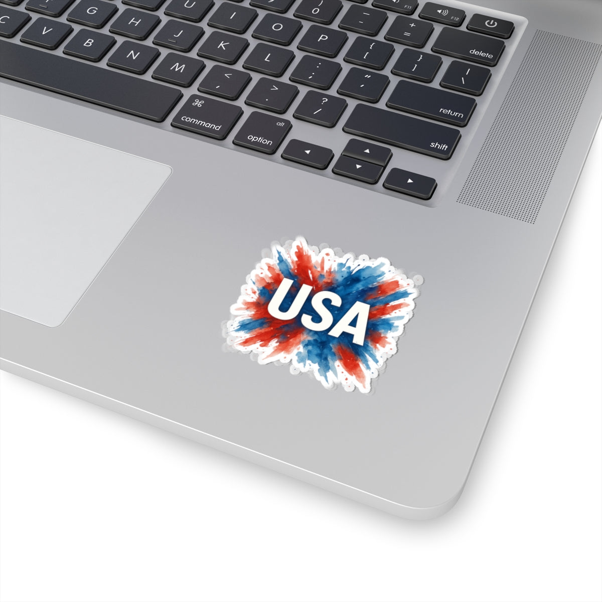 USA Watercolor Sticker - Kiss-Cut Vinyl Patriotic Decal, Independence Day Decor, Laptop and Journal Sticker, July 4th Gift