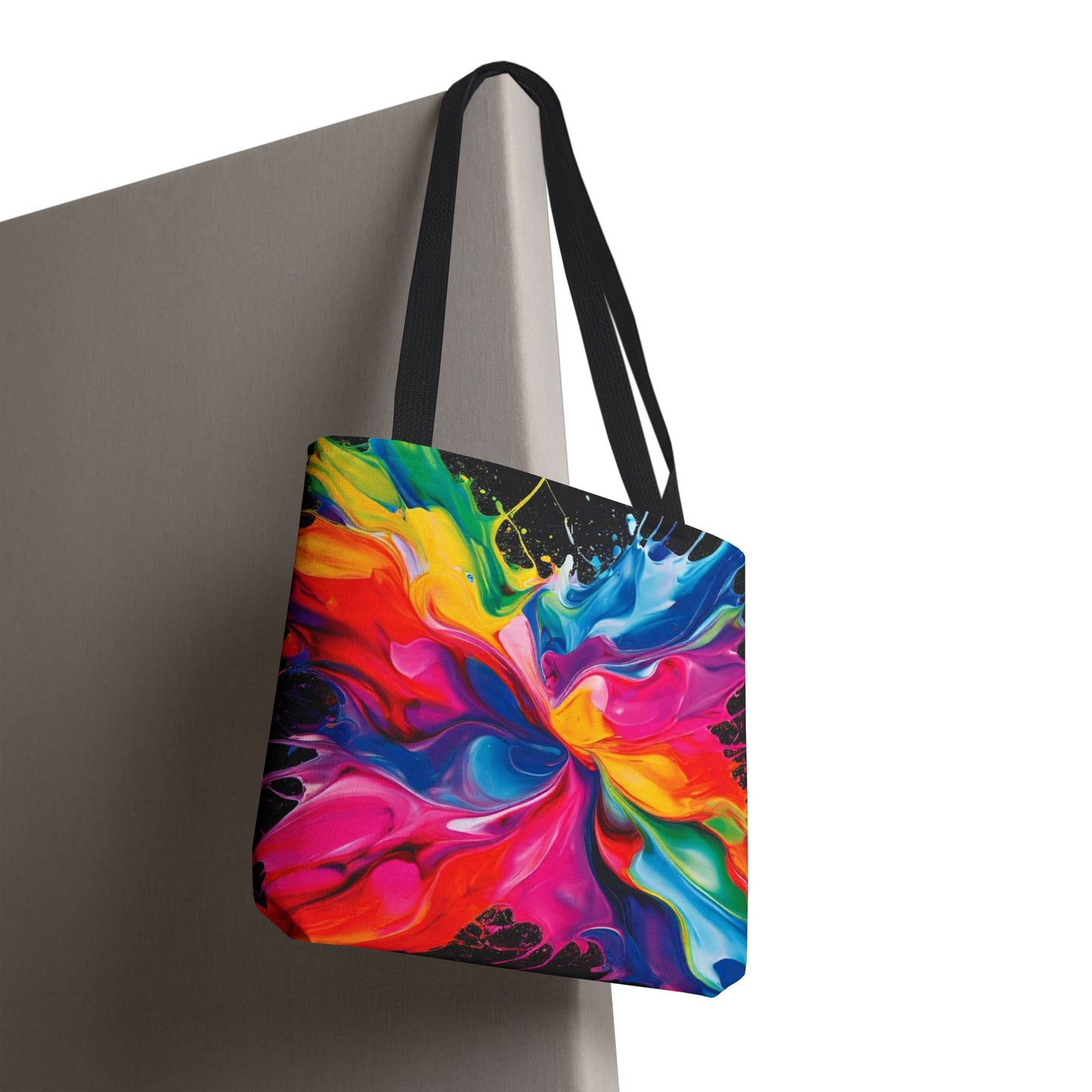 Vibrant Abstract Swirl Tote Bag | Colorful Expressionism Canvas Tote – Bold Art Accessory & Eco-Friendly Gift for Art Lovers