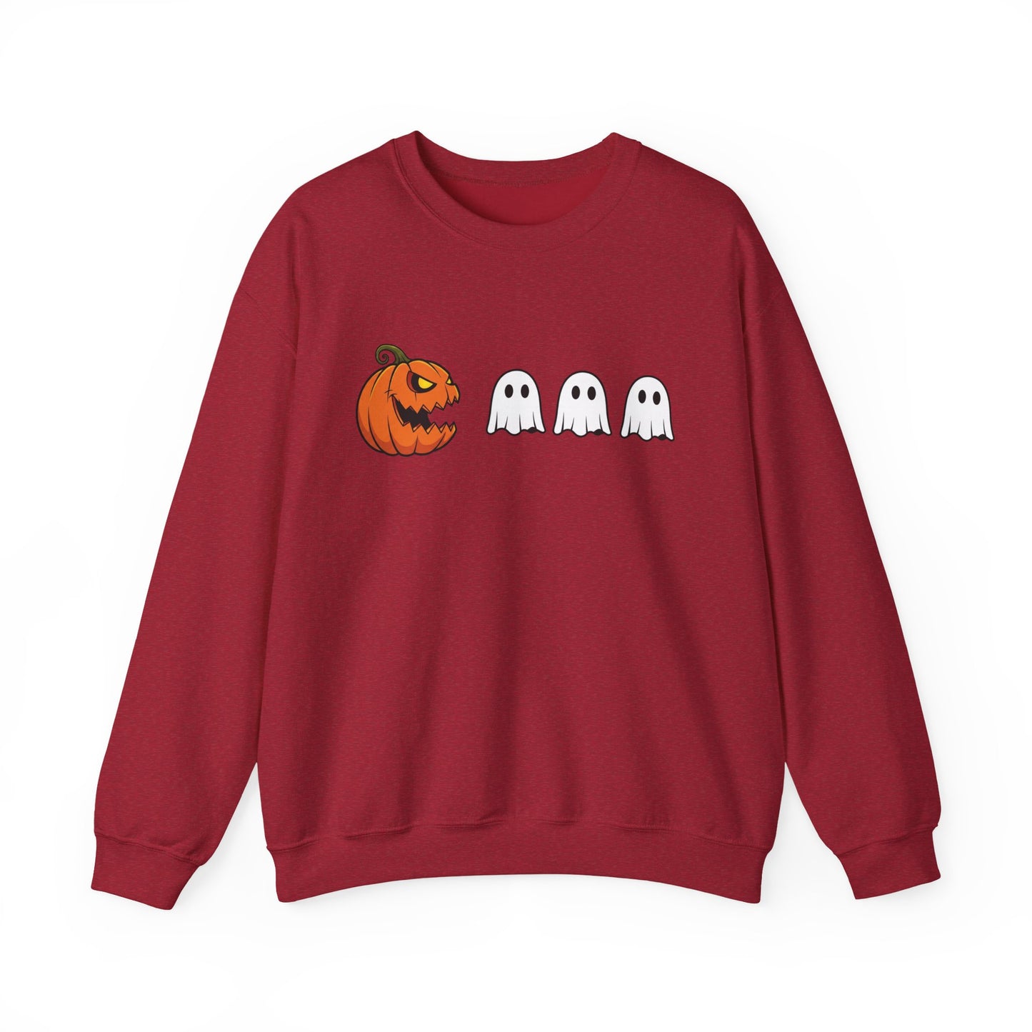 Pumpkin Ghost Sweatshirt, Funny Halloween Crewneck, Spooky Ghost Sweater, Cute Pumpkin Sweatshirt, Fall Outfit, Scary Face Sweatshirt