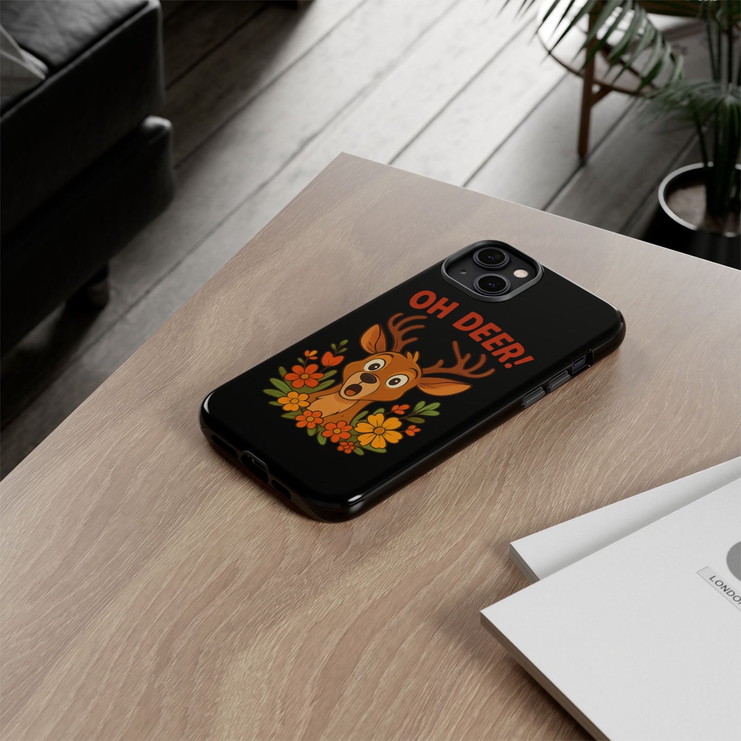 iPhone Case - Startled Deer 'Oh Deer' Nature Lover Phone Case Funny iPhone Accessory