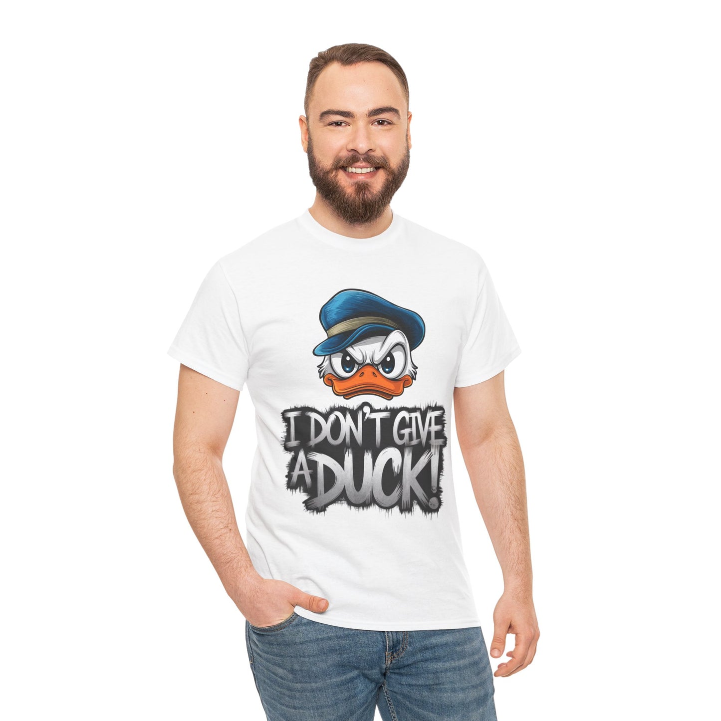 I Don’t Give a Duck Shirt – Funny Grumpy Duck Tee – Sarcastic Animal Graphic Shirt – Unisex Gift for Duck Lovers & Meme Fans