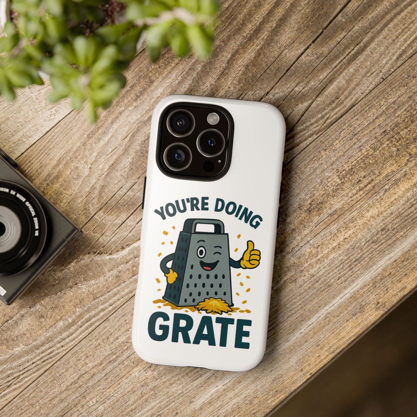 iPhone Case, You're Doing Grate Cheese Phone Case Funny iPhone Case Gift for Foodie Chef Case