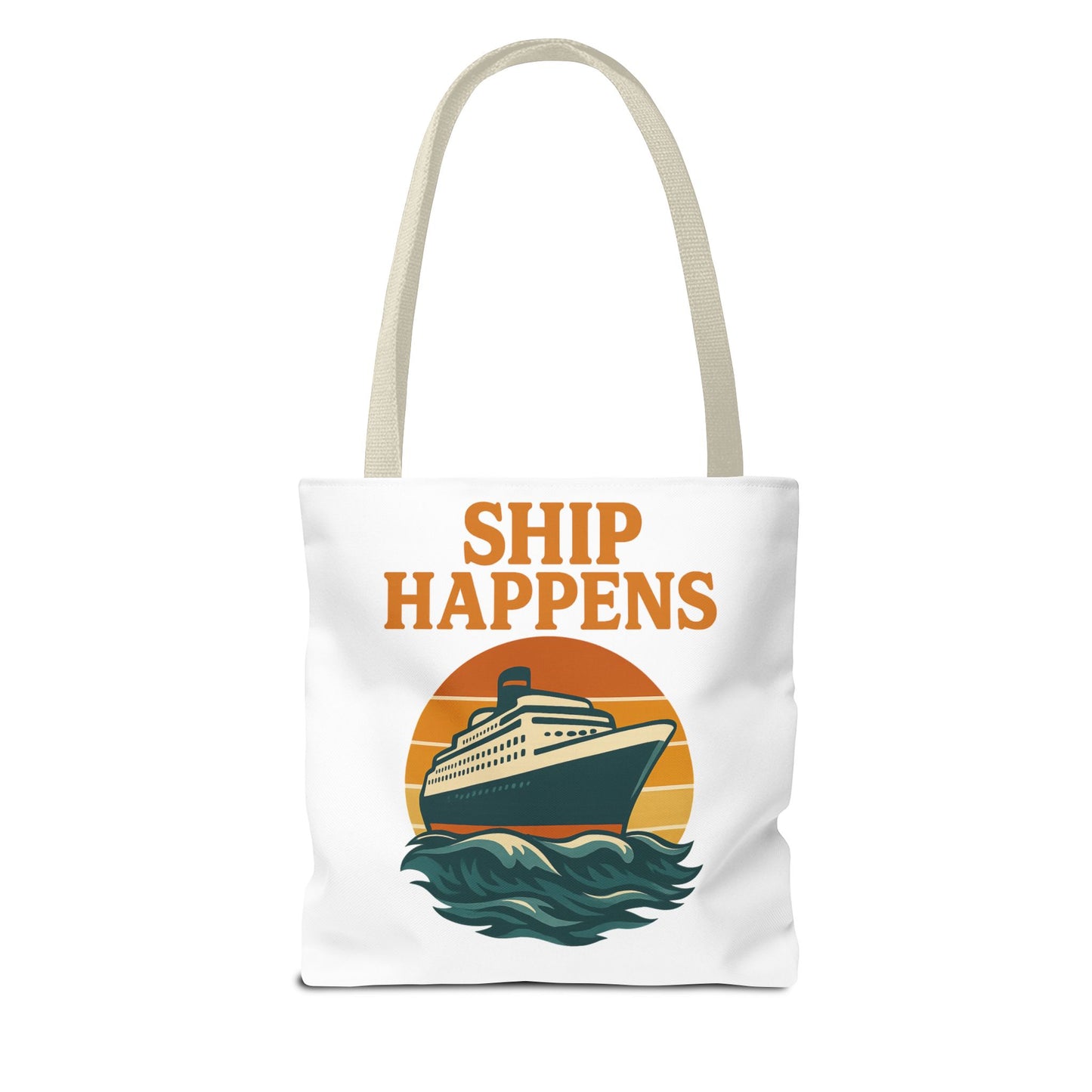 Ship Happens Tote Bag - Fun Nautical Design for Beach Lovers Cruise Bag Unique Gift for Travelers