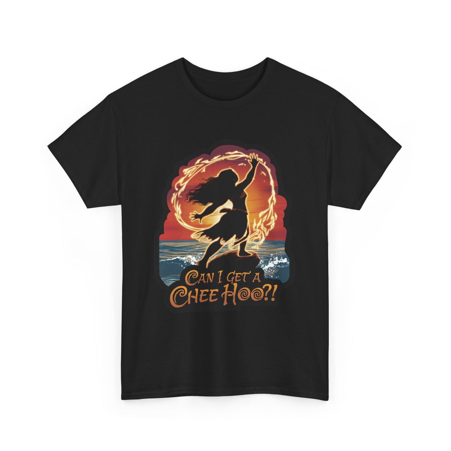 Can I Get a Chee Hoo Shirt – Hawaiian Island Vibes Tee – Hula Dancer Sunset Graphic T-Shirt – Polynesian Luau Party Unisex Top